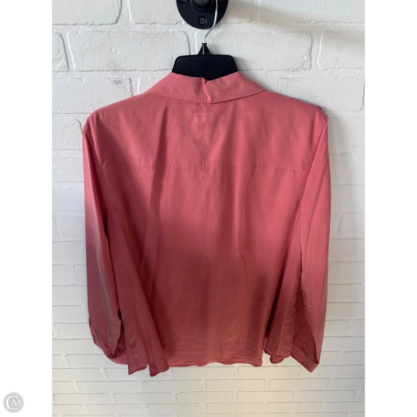 Blouse Long Sleeve By Chicos In Orange & Pink, Size: Xl