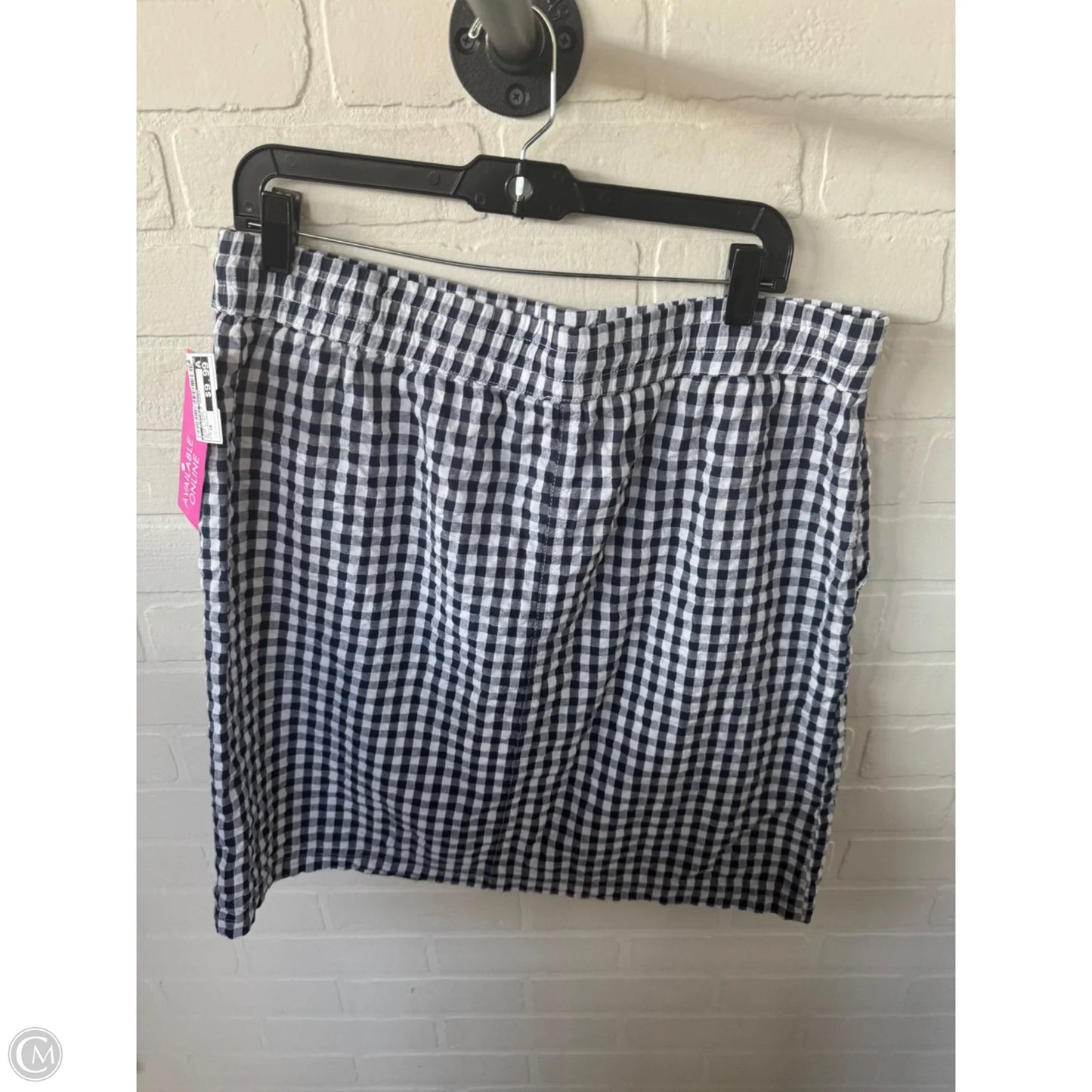 Skirt Mini & Short By Clothes Mentor In Blue & White, Size: 16