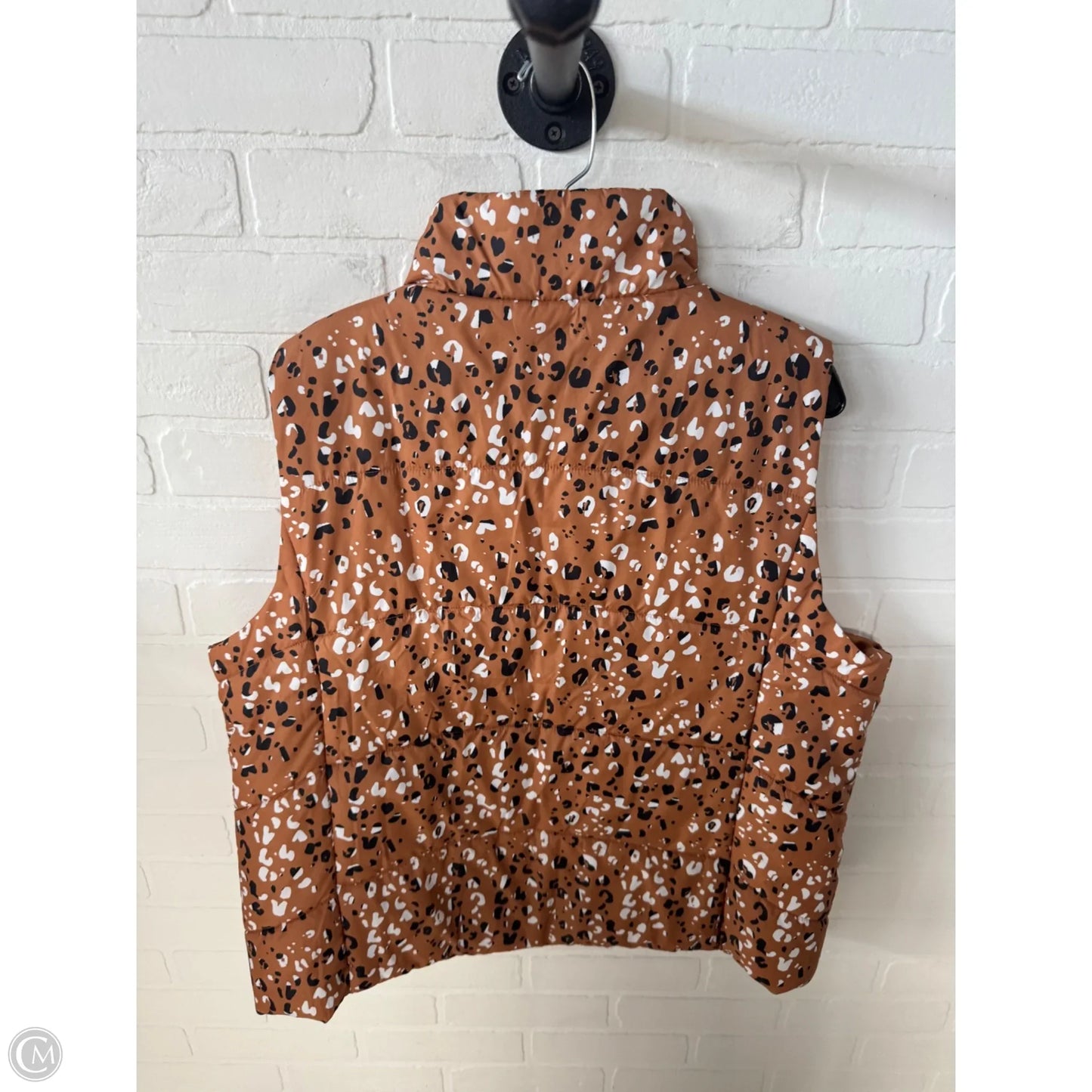 Vest Puffer & Quilted By Loft In Brown & White, Size: Xl