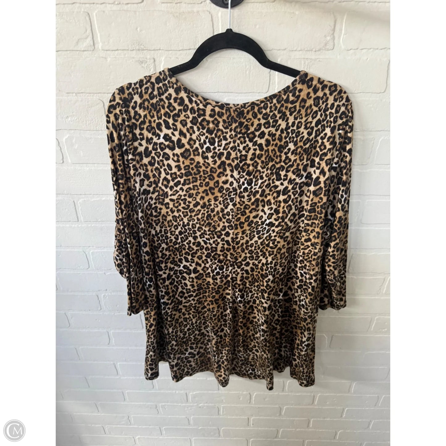 Tunic 3/4 Sleeve By Premise Studio In Animal Print, Size: 2x