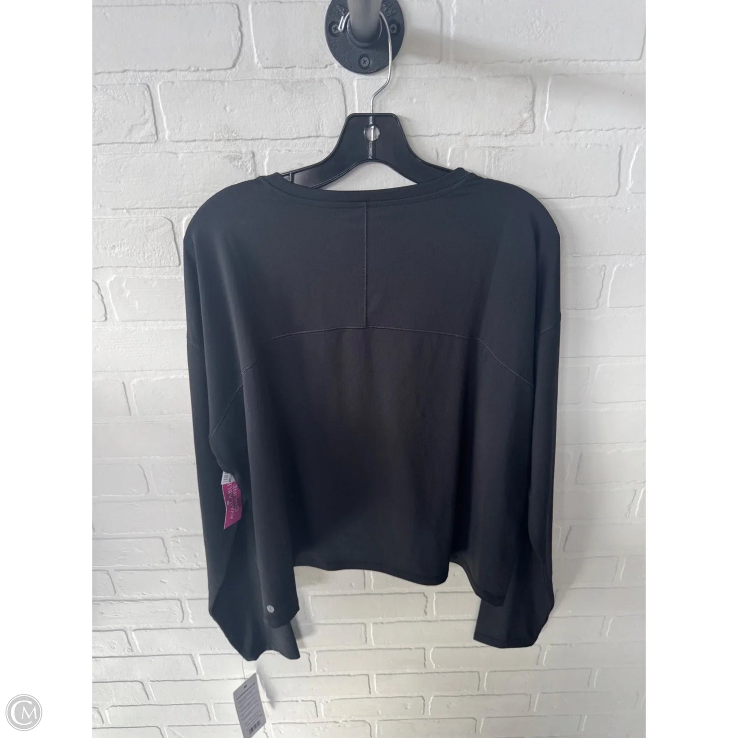 Athletic Top Long Sleeve Crewneck By Layer 8 In Black, Size: Xl
