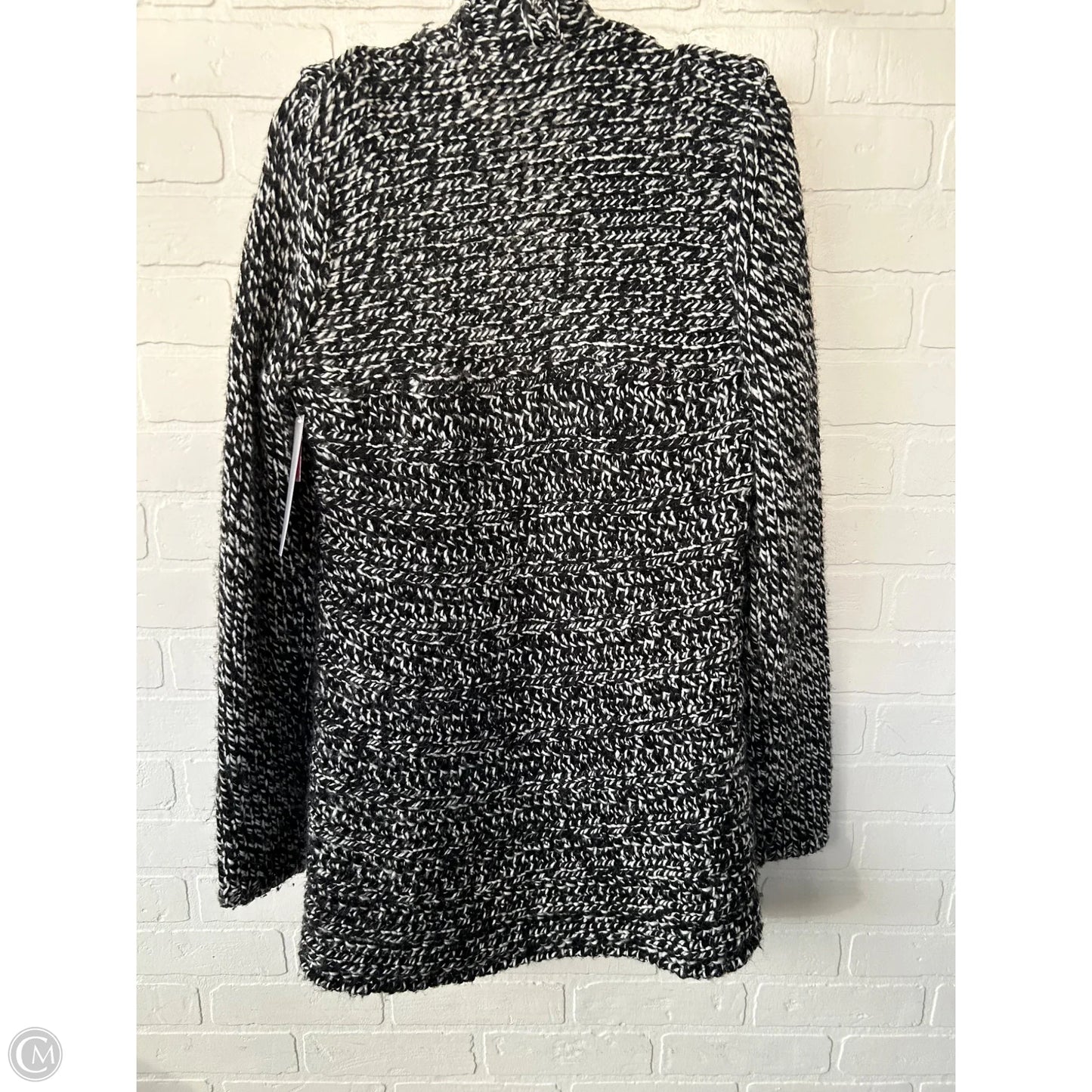 Sweater Cardigan By Express In Black & White, Size: M