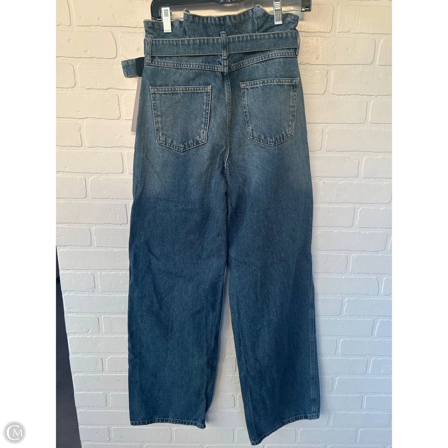Jeans Wide Leg By Zara In Blue Denim, Size: 4