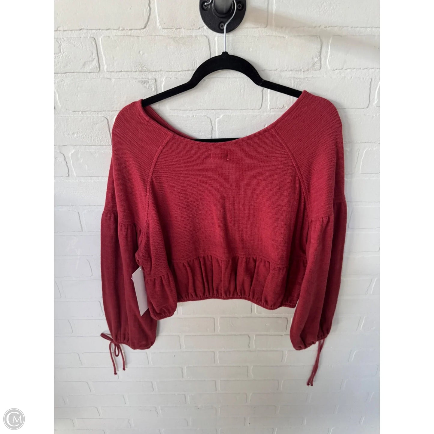 Top Long Sleeve By Aerie In Red, Size: S