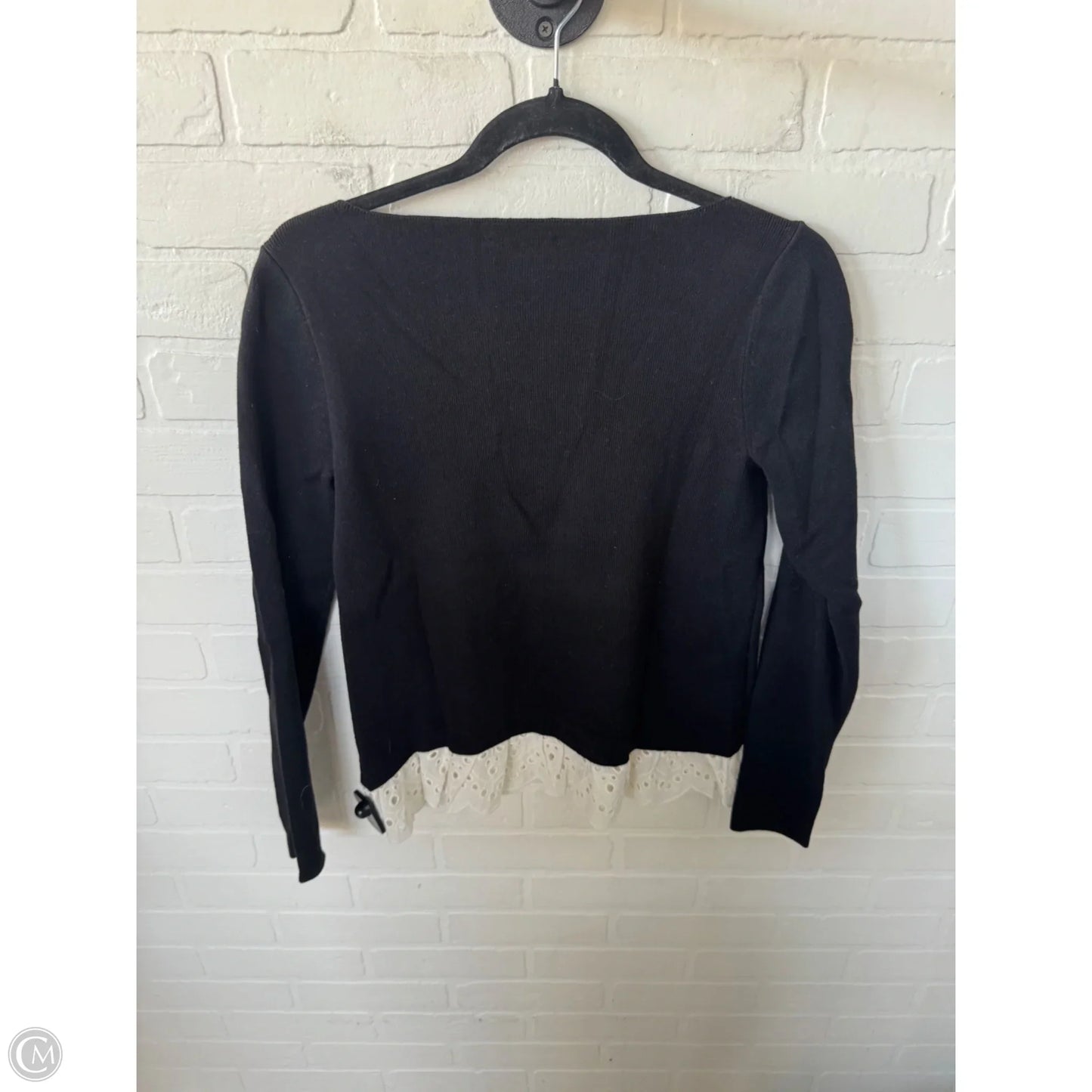 Sweater By Ann Taylor In Black & Blue, Size: Xs