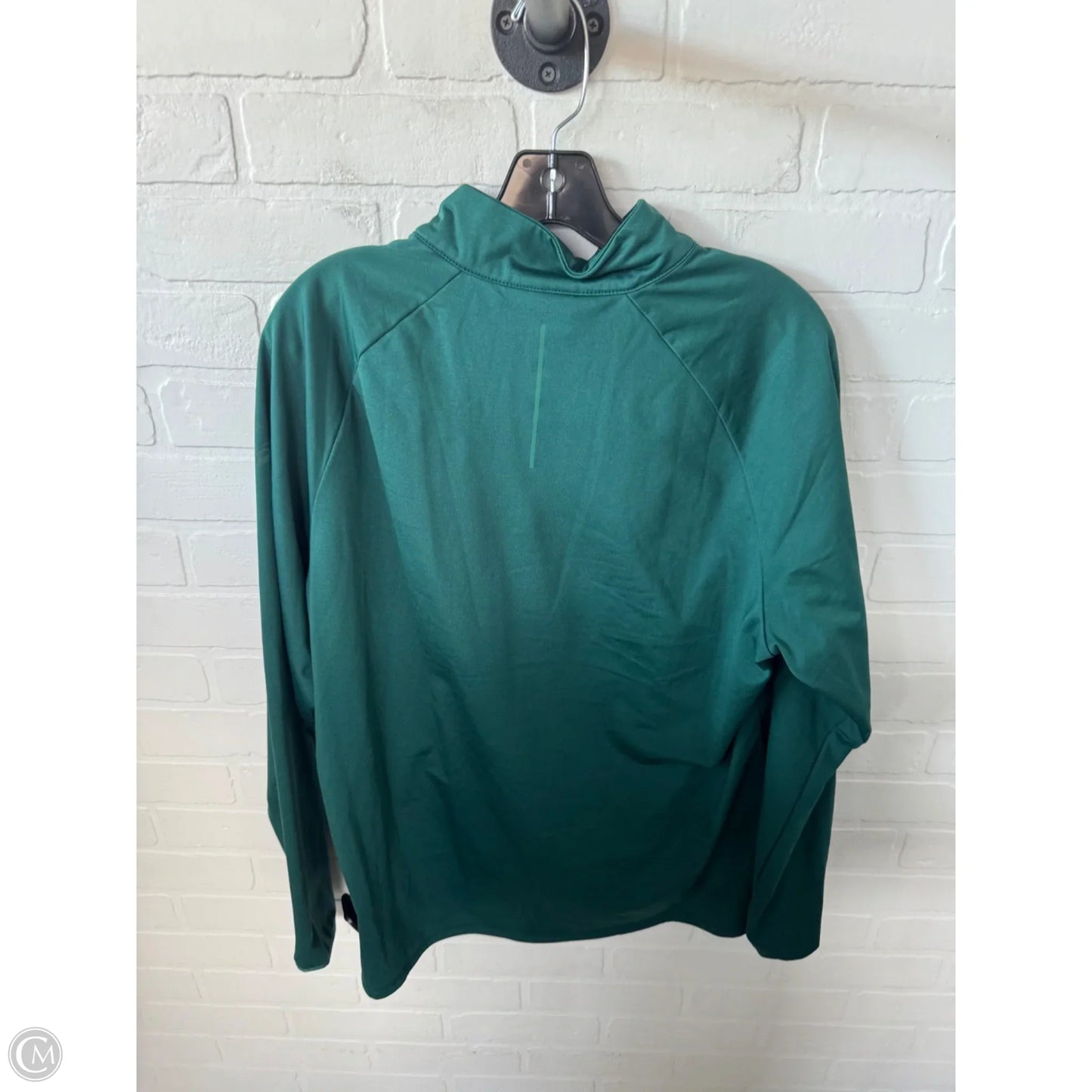 Athletic Sweatshirt Collar By Asics In Green, Size: Xl