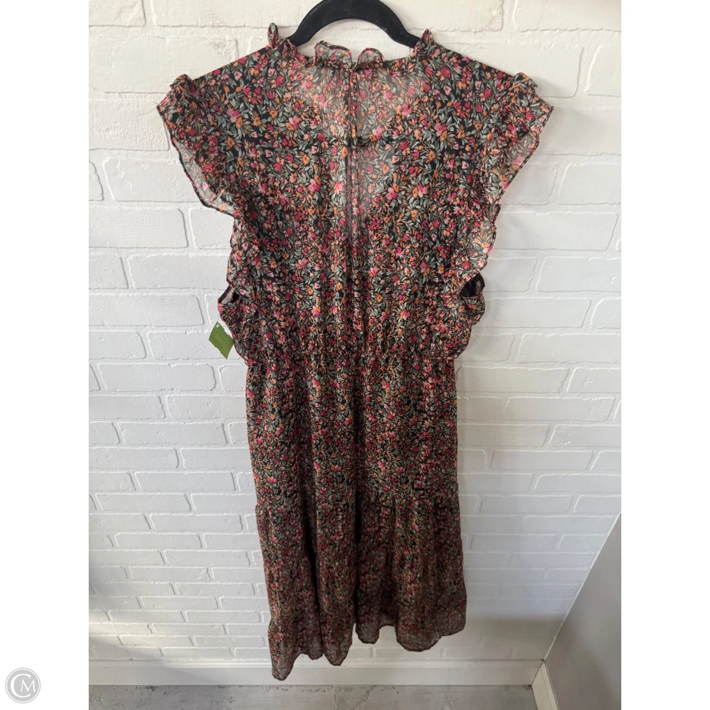 Dress Casual Midi By Bb Dakota In Black & Orange, Size: M