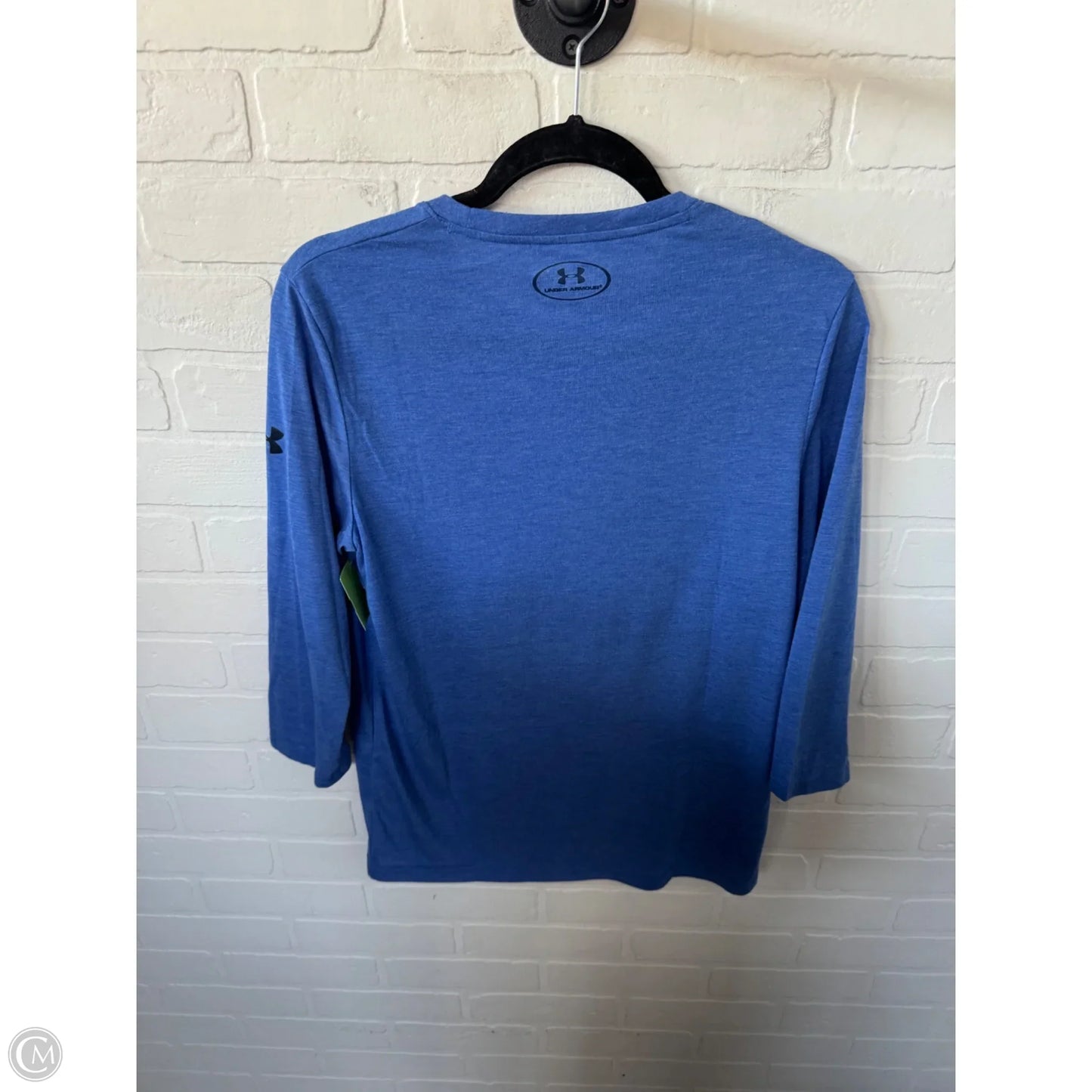 Athletic Top Long Sleeve Crewneck By Under Armour In Blue, Size: S
