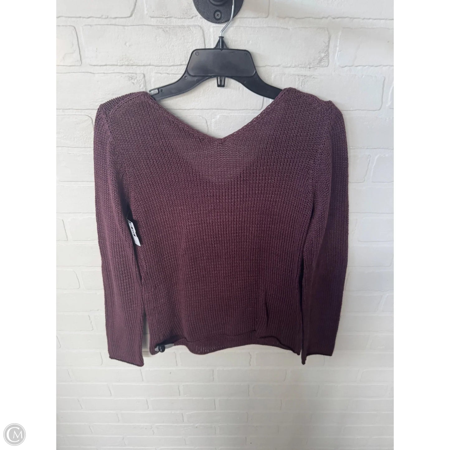 Sweater By Adrienne Vittadini In Brown & Purple, Size: S