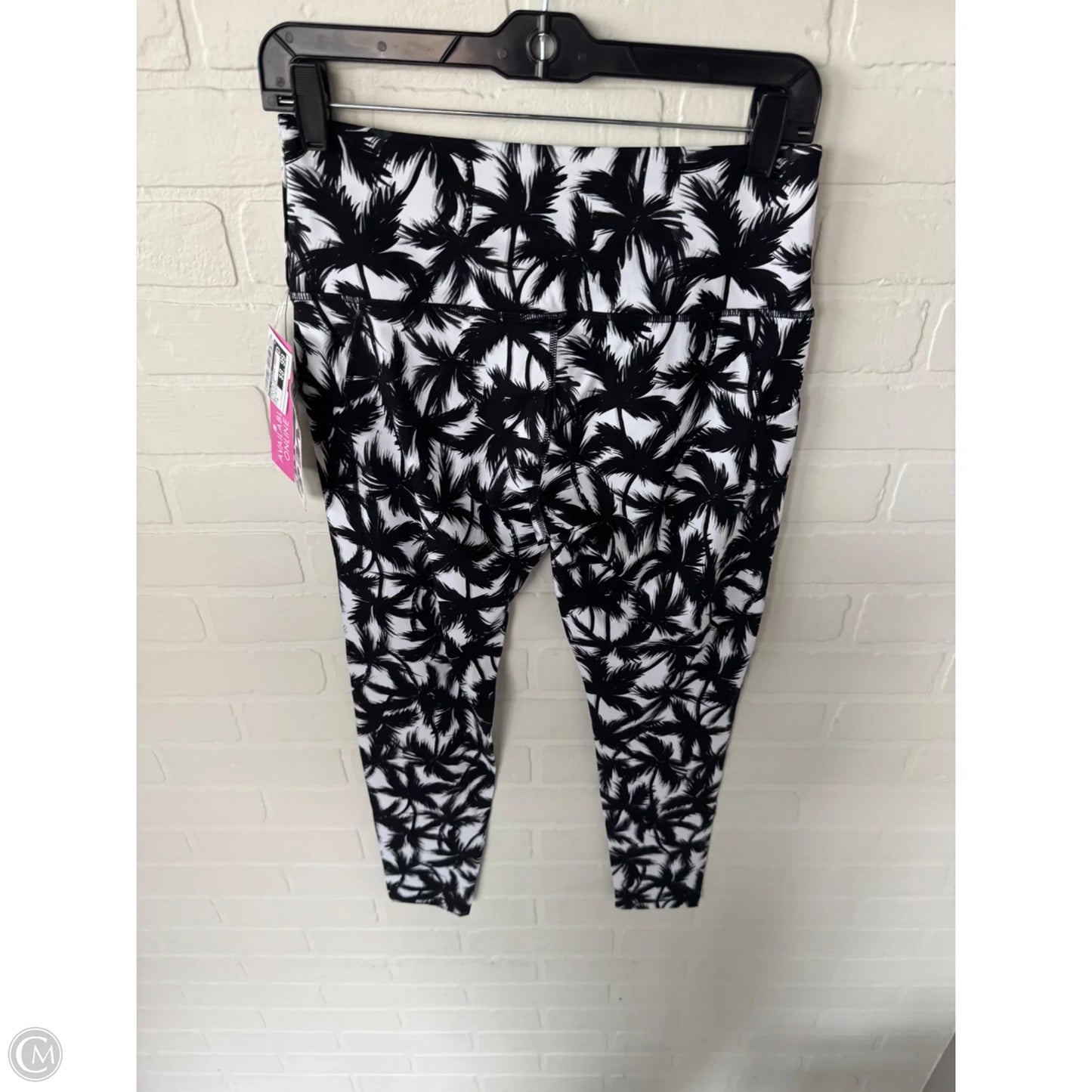 Athletic Leggings Capris By Love & Sports In Black & White, Size: 8