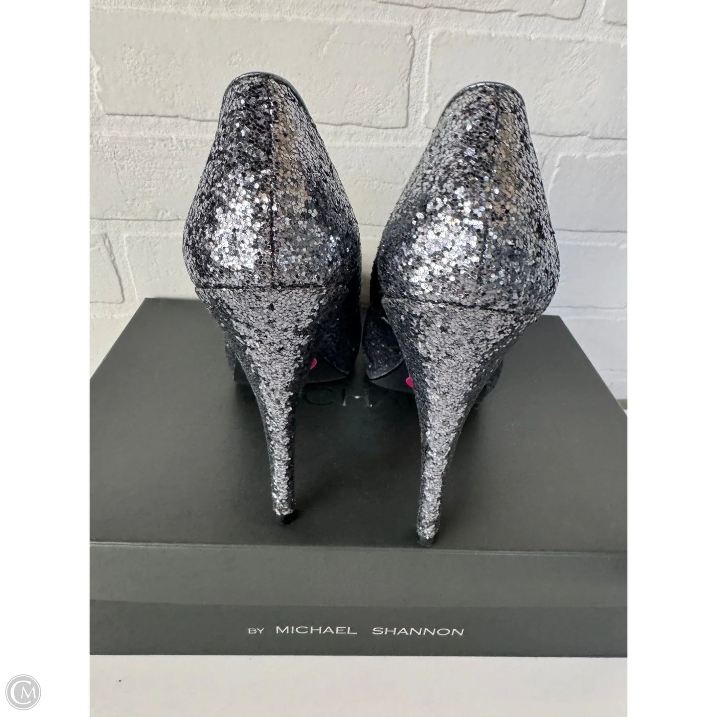 Shoes Heels Stiletto By Michael Shannon In Silver, Size: 7.5