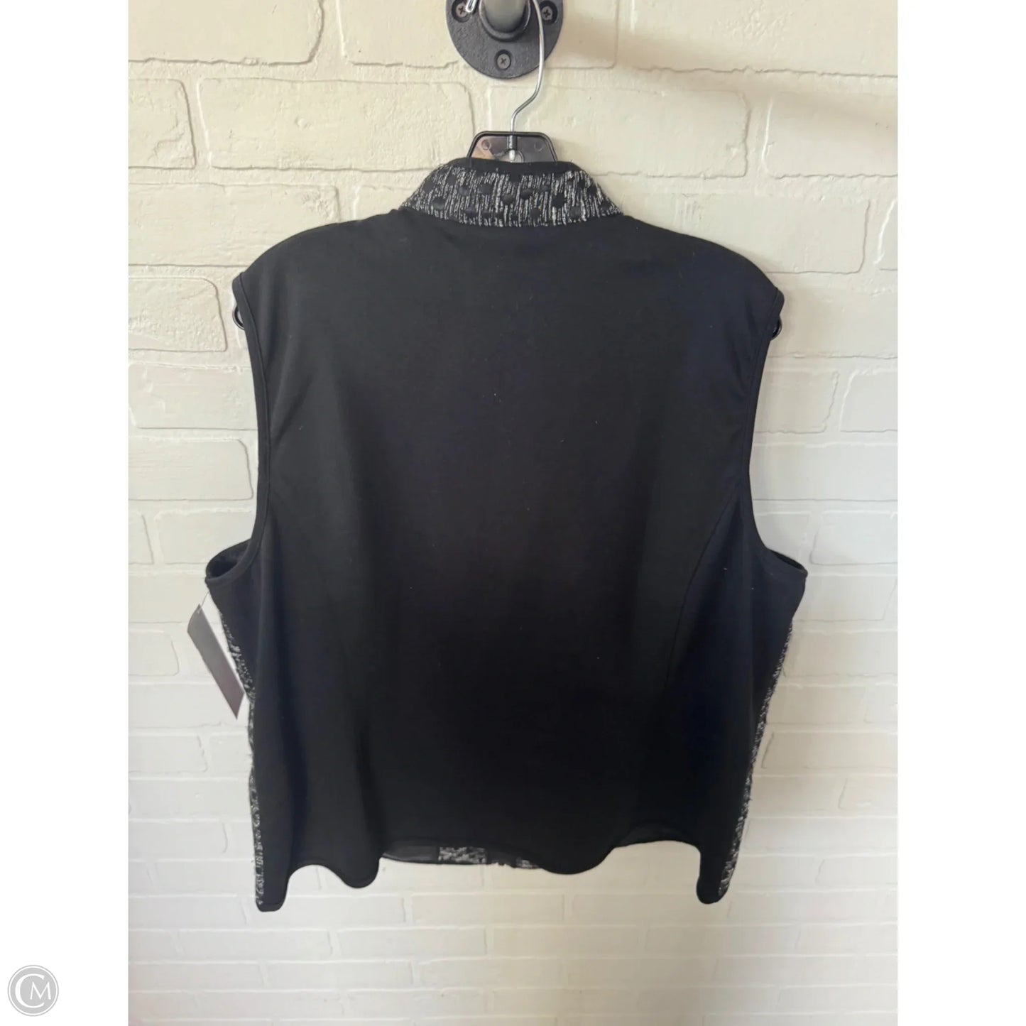 Vest Other By Cj Banks In Black & Silver, Size: 2x