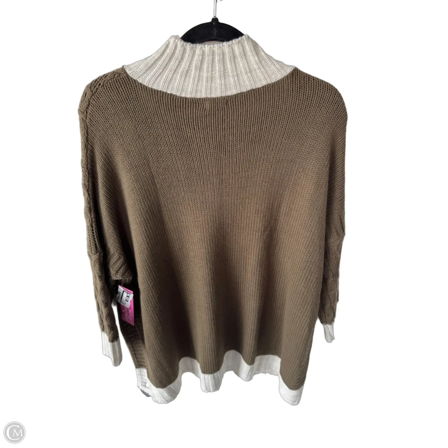 Poncho By Mer Sea In Brown & Cream, Size: Osfm