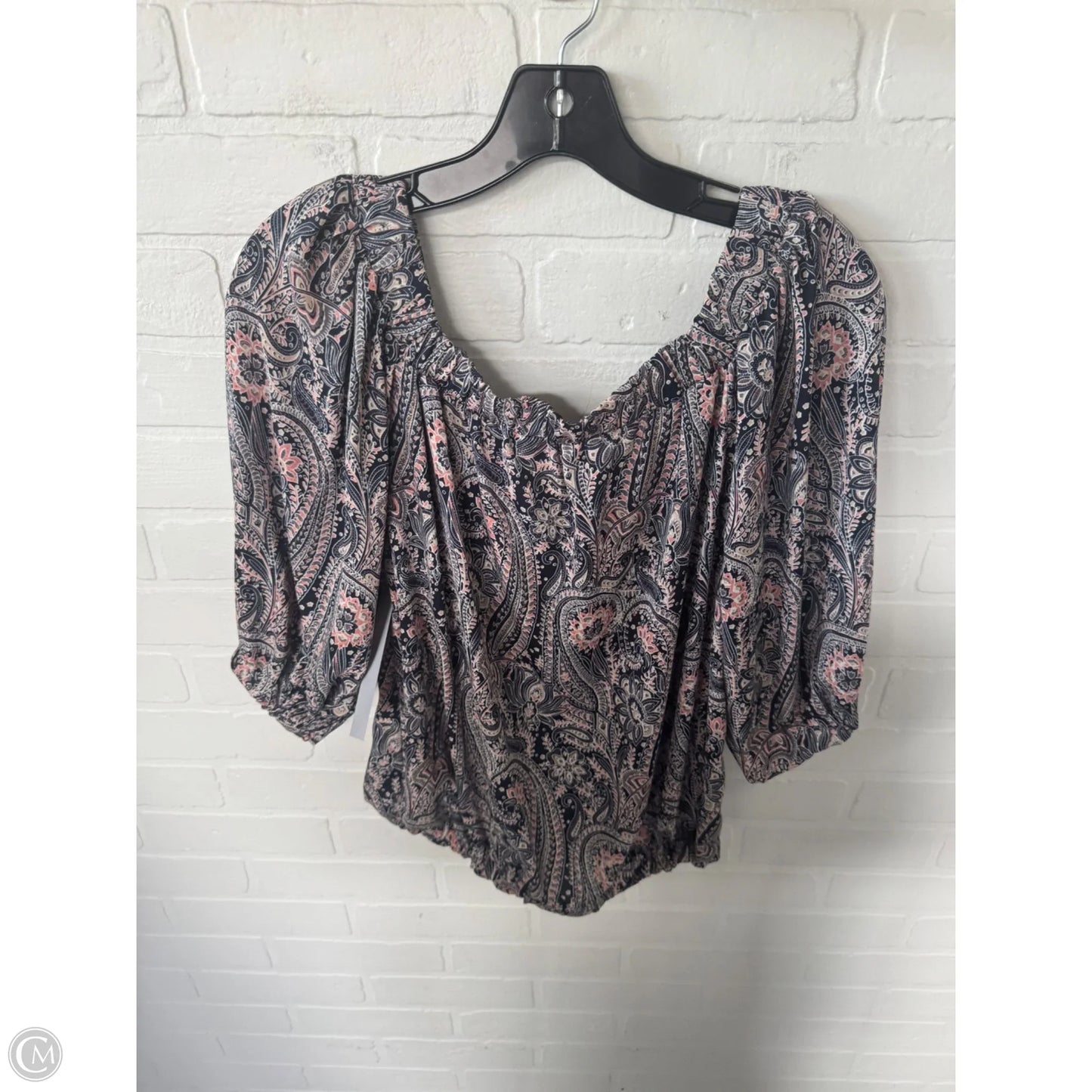 Top Short Sleeve By Cmc In Blue & Pink, Size: Xs