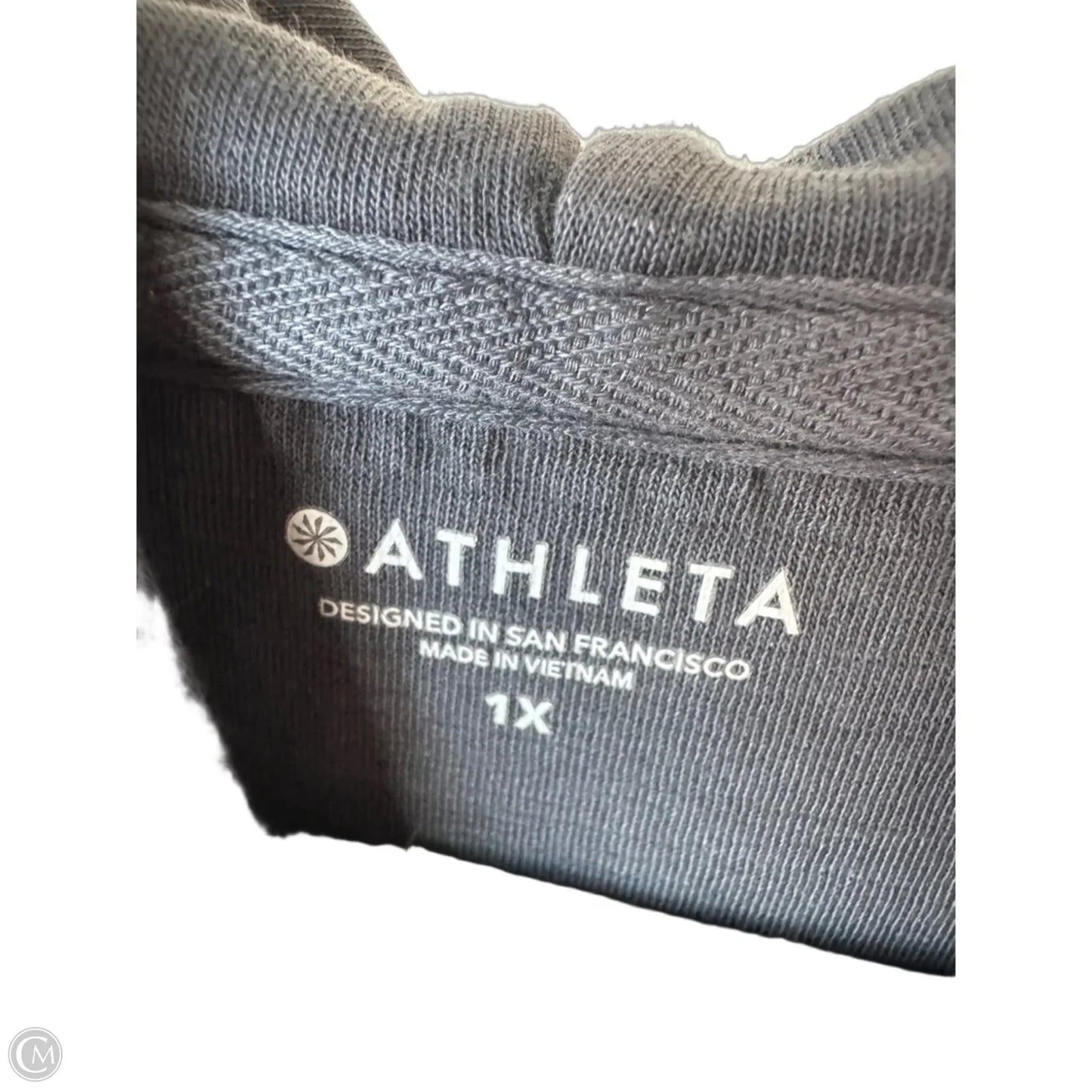 Athletic Sweatshirt Hoodie By Athleta In Grey, Size: 1x