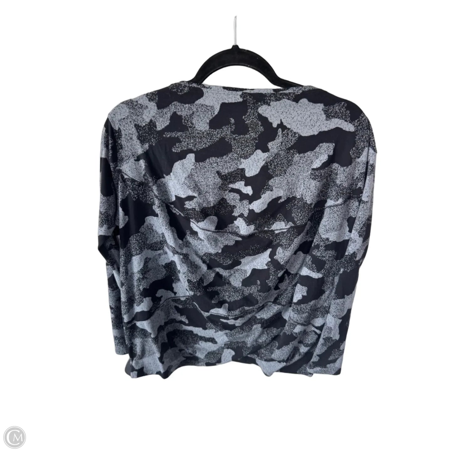 Athletic Top Long Sleeve Crewneck By Lululemon In Black & Orange, Size: S