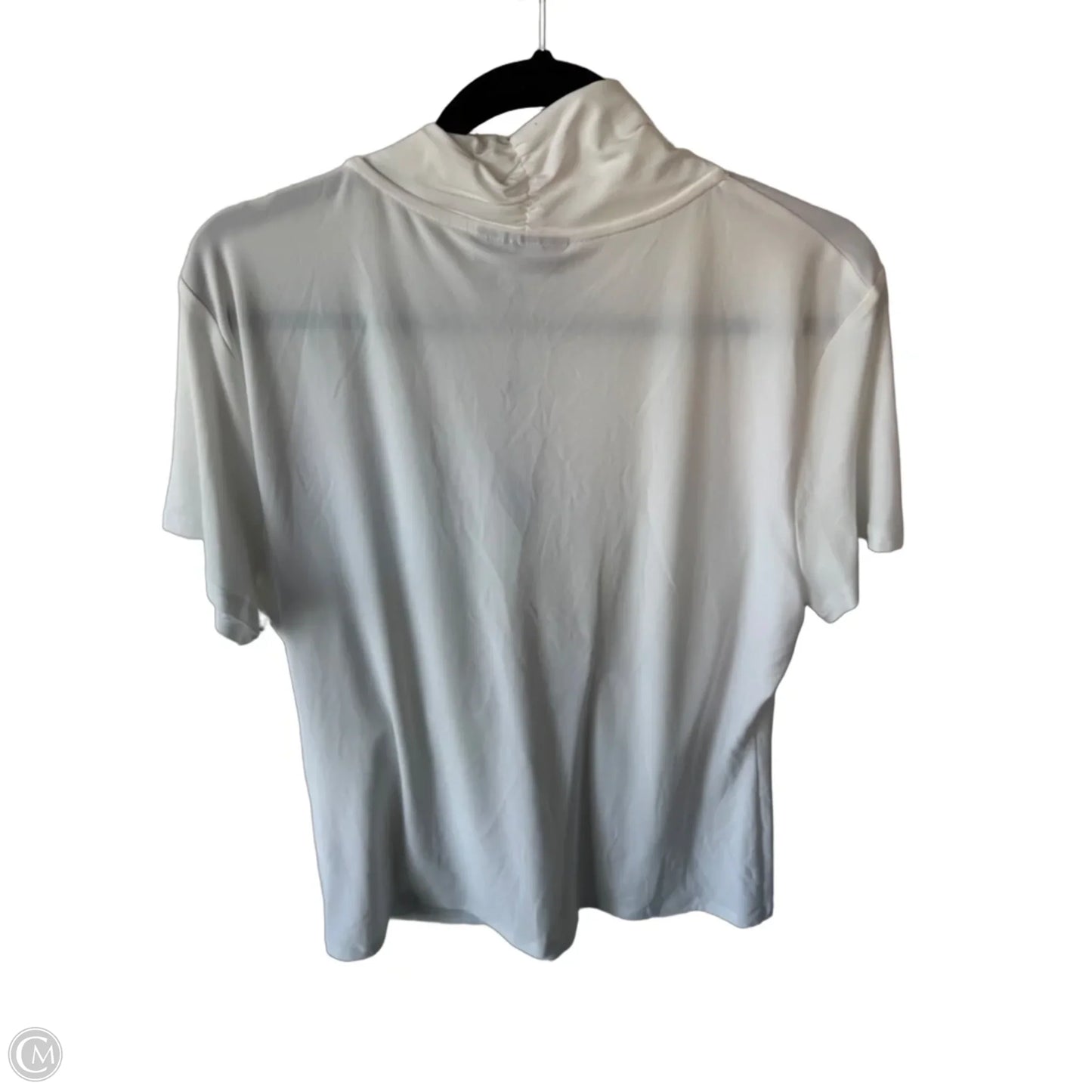 Blouse Short Sleeve By Dkny In White, Size: Xl