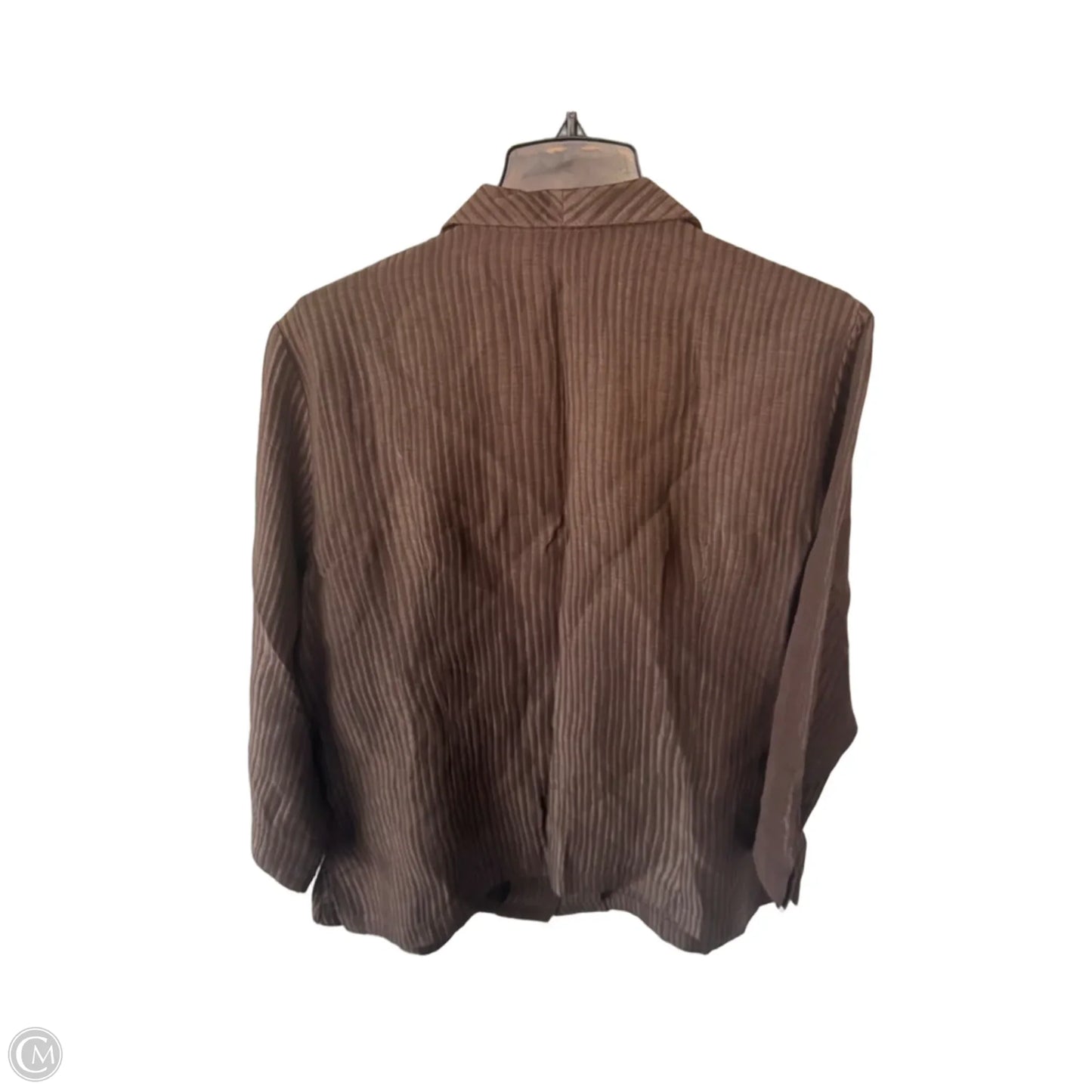 Blouse Long Sleeve By Cmc In Brown, Size: Xl
