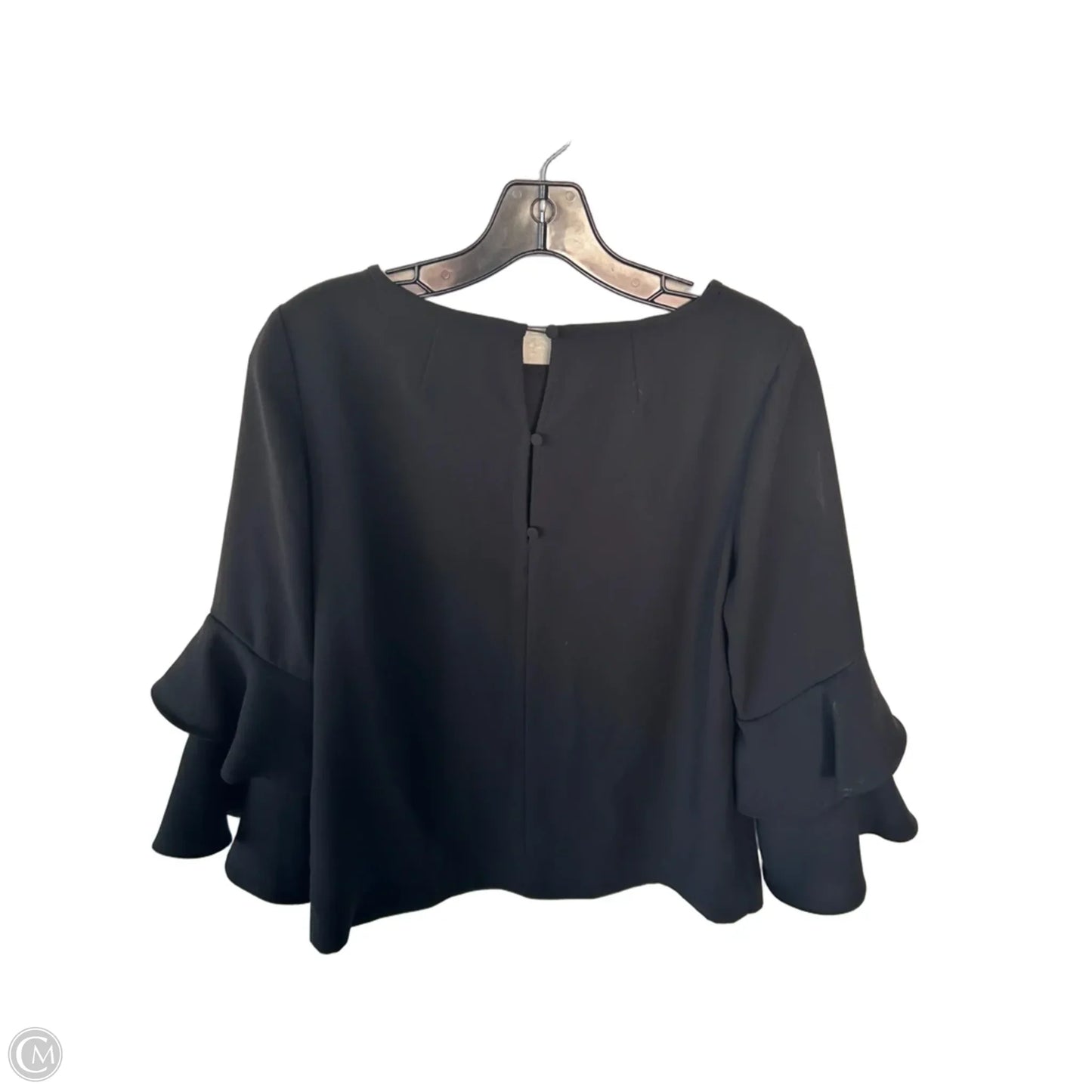 Blouse 3/4 Sleeve By J. Crew In Black, Size: Xs