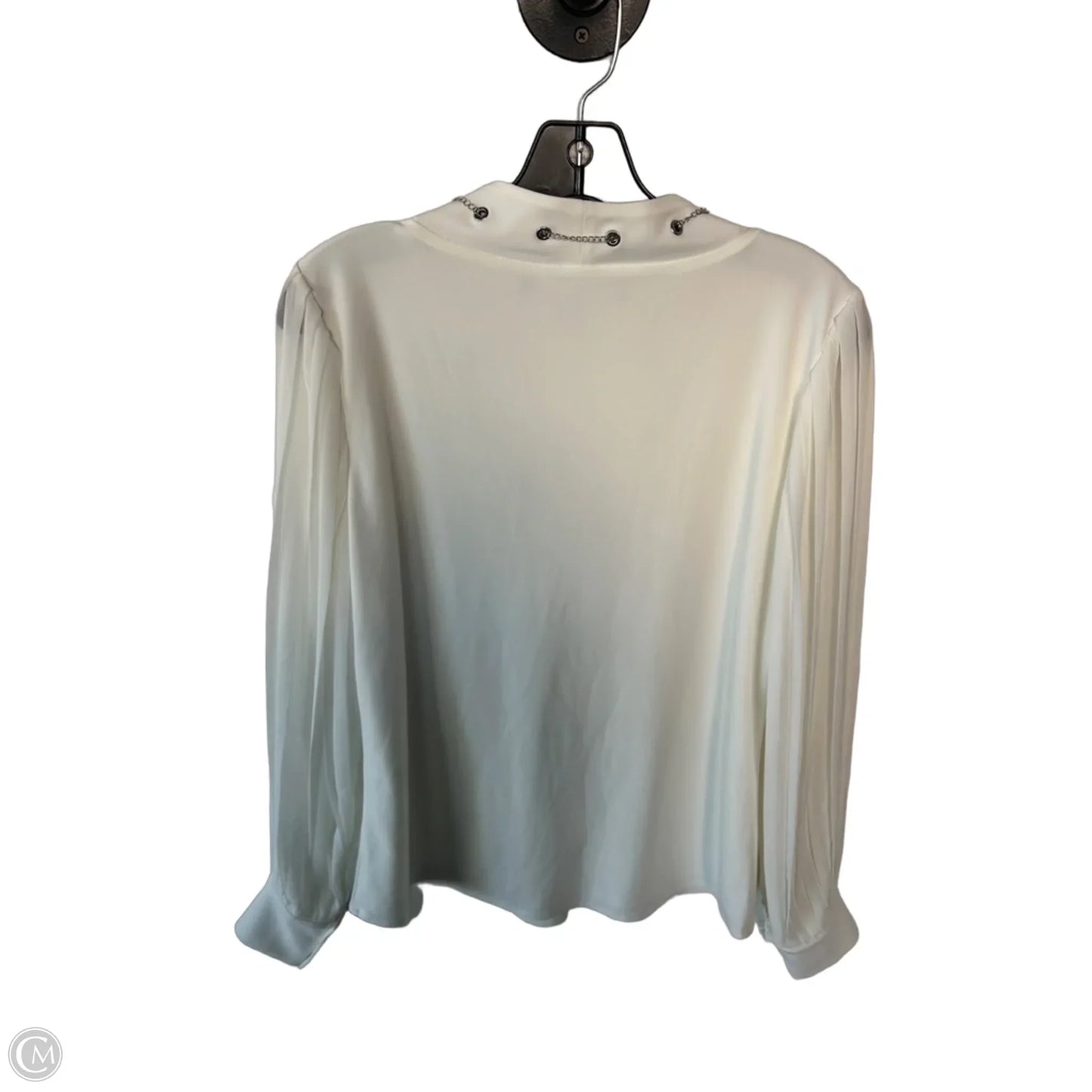 Blouse Long Sleeve By White House Black Market In whitet, Size: M