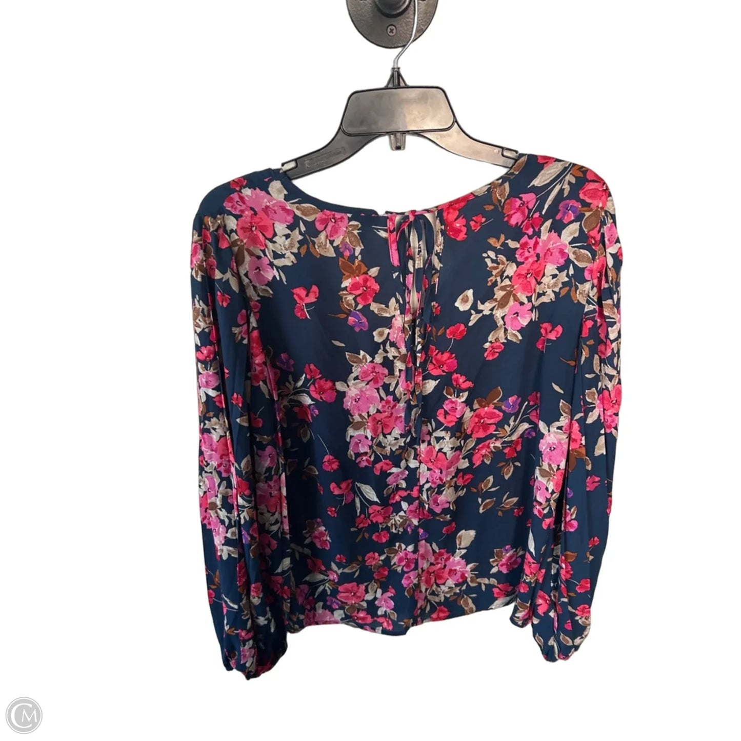 Blouse Long Sleeve By Bobeau In Blue & Purple, Size: M