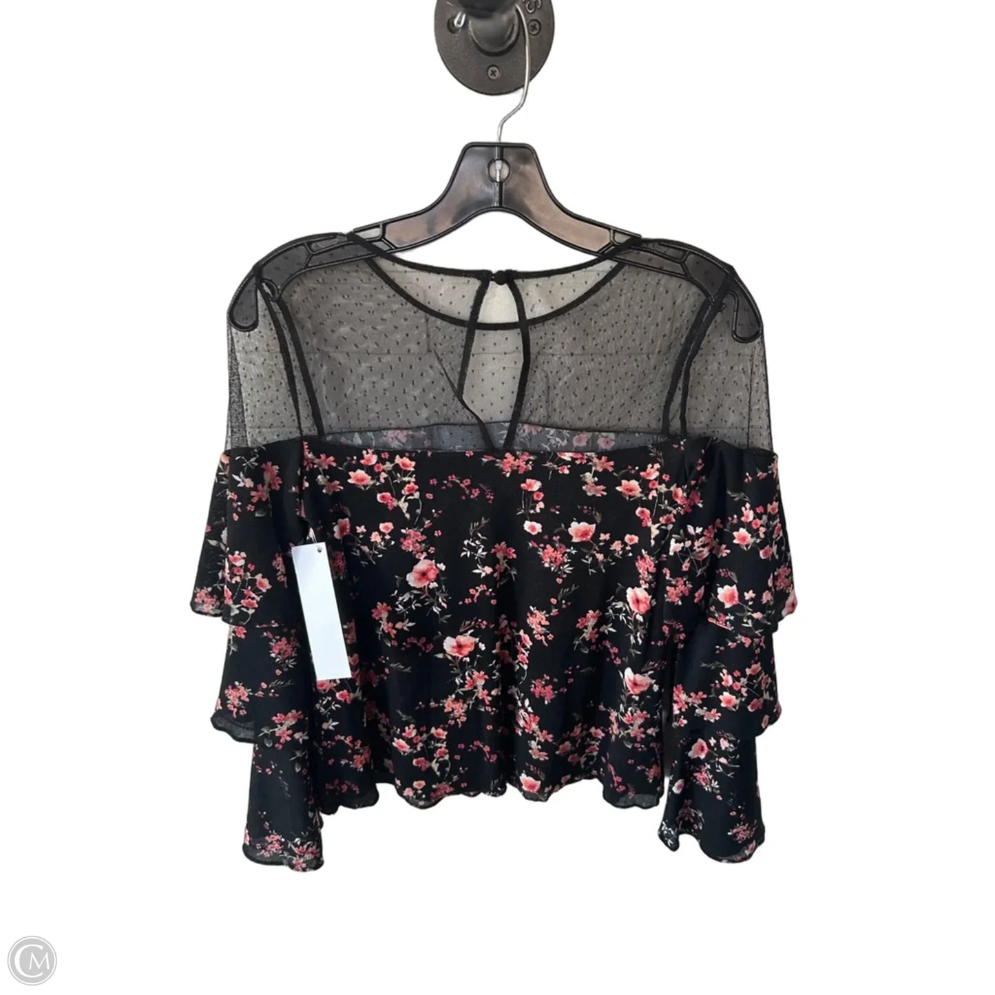 Blouse Long Sleeve By White House Black Market In Black & Pink, Size: Xs