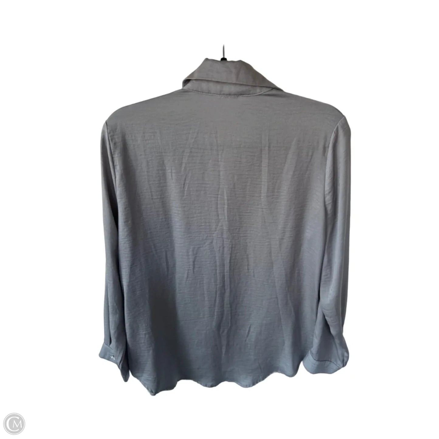Blouse Long Sleeve By Clothes Mentor In Grey, Size: M
