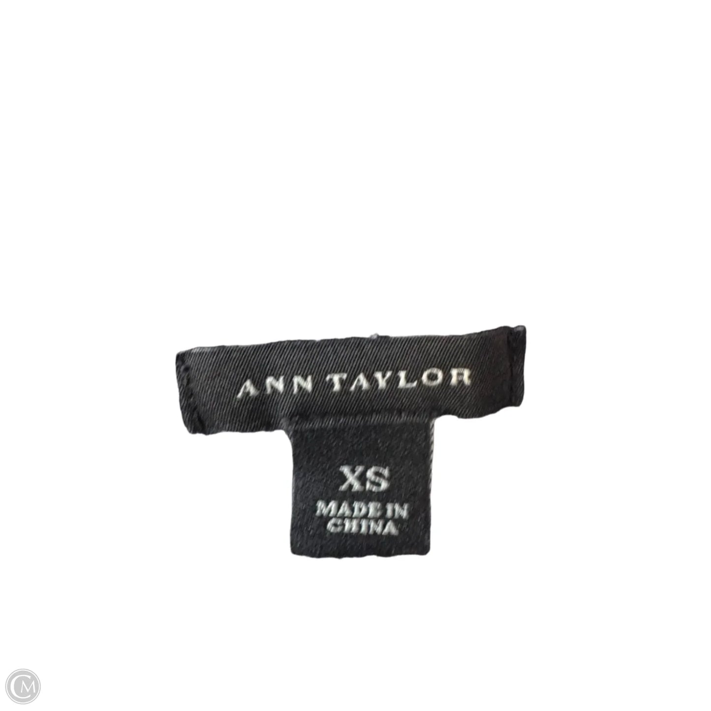Blouse Long Sleeve By Ann Taylor In Blue & White, Size: Xs