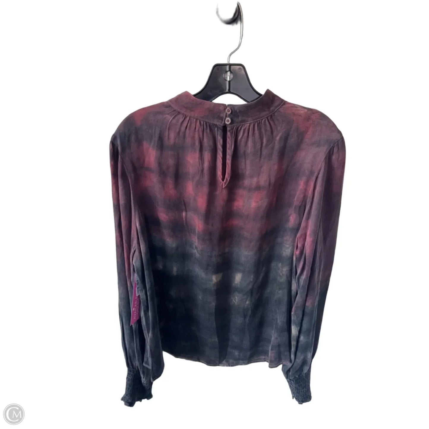 Blouse Long Sleeve By Cloth & Stone In Grey & Pink, Size: L