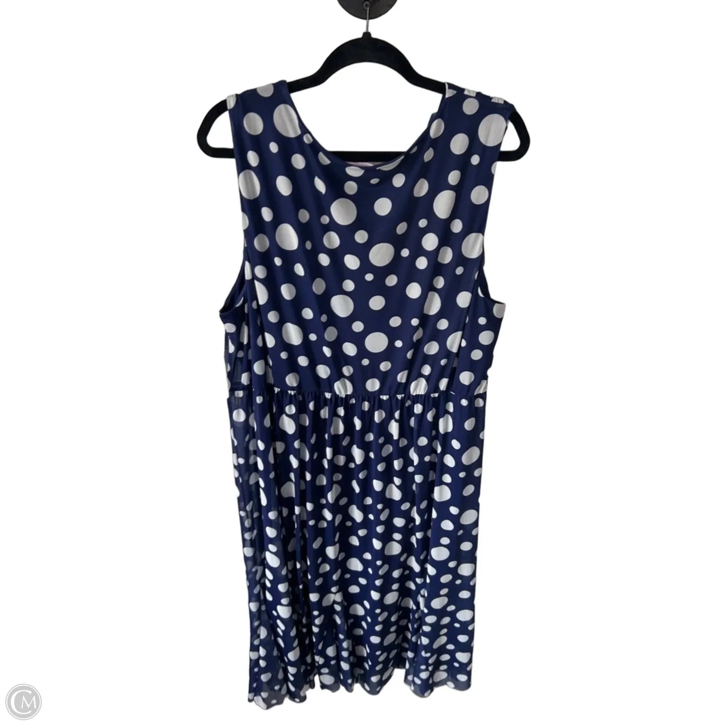 Dress Work By Isaac Mizrahi Live Qvc In Blue & White, Size: 2x