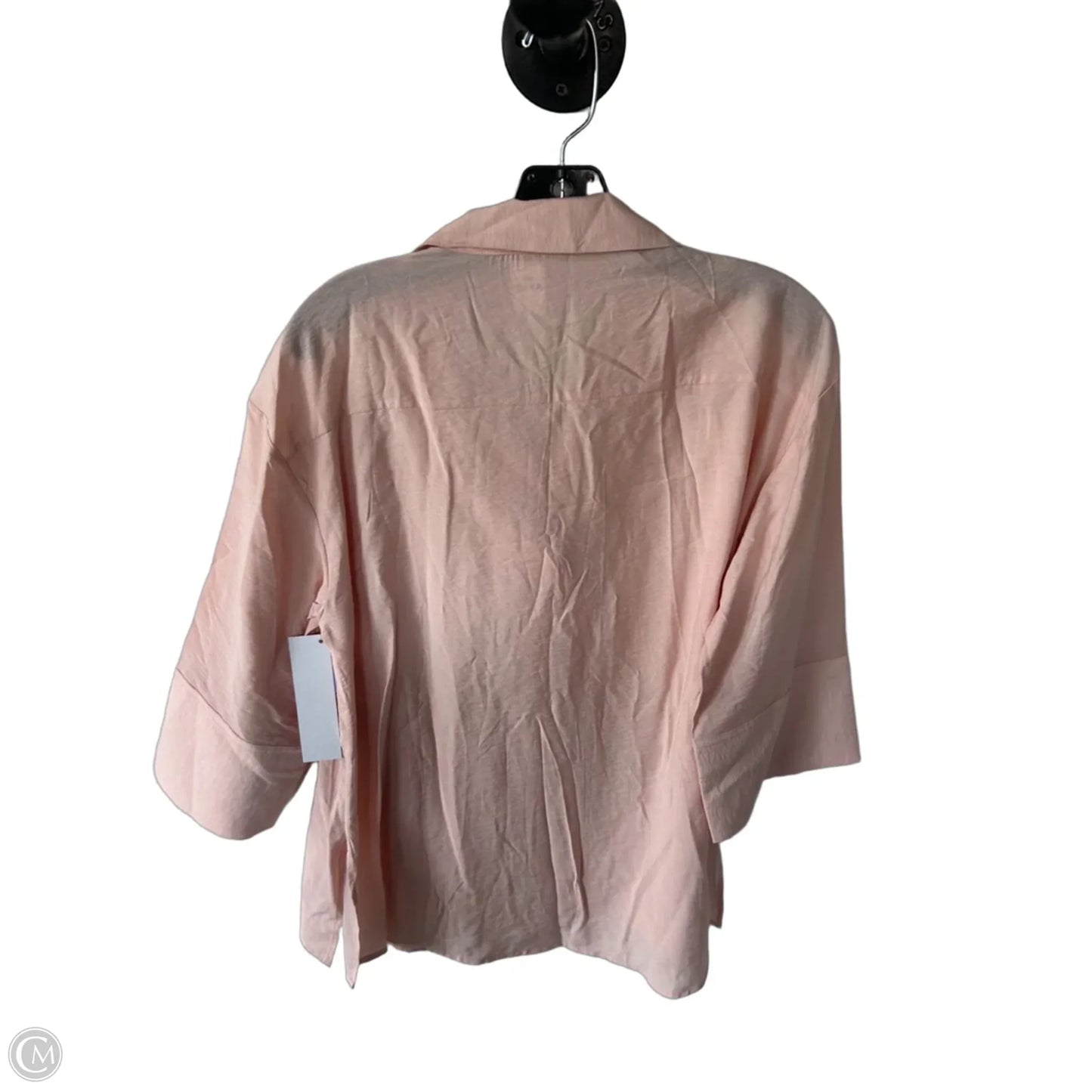 Tunic 3/4 Sleeve By Clothes Mentor In Pink, Size: M