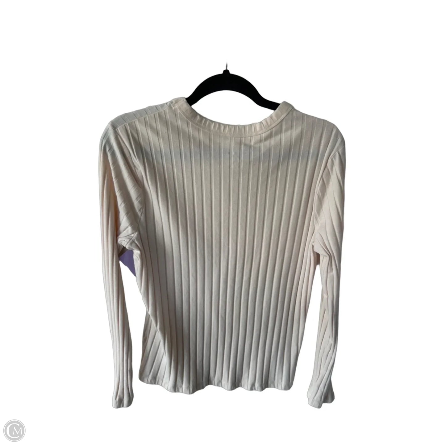 Top Long Sleeve Basic By A New Day In Cream, Size: Xl