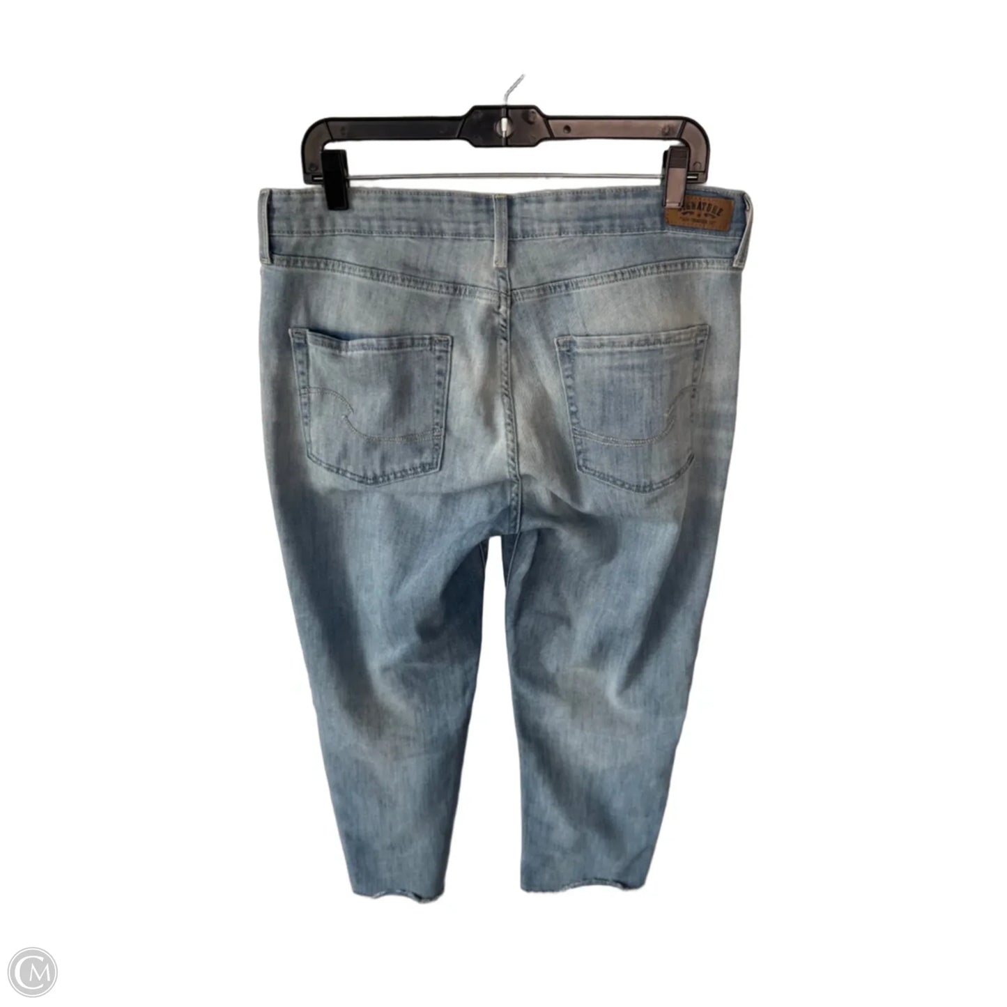 Jeans Straight By Levis Signature In Blue Denim, Size: 14