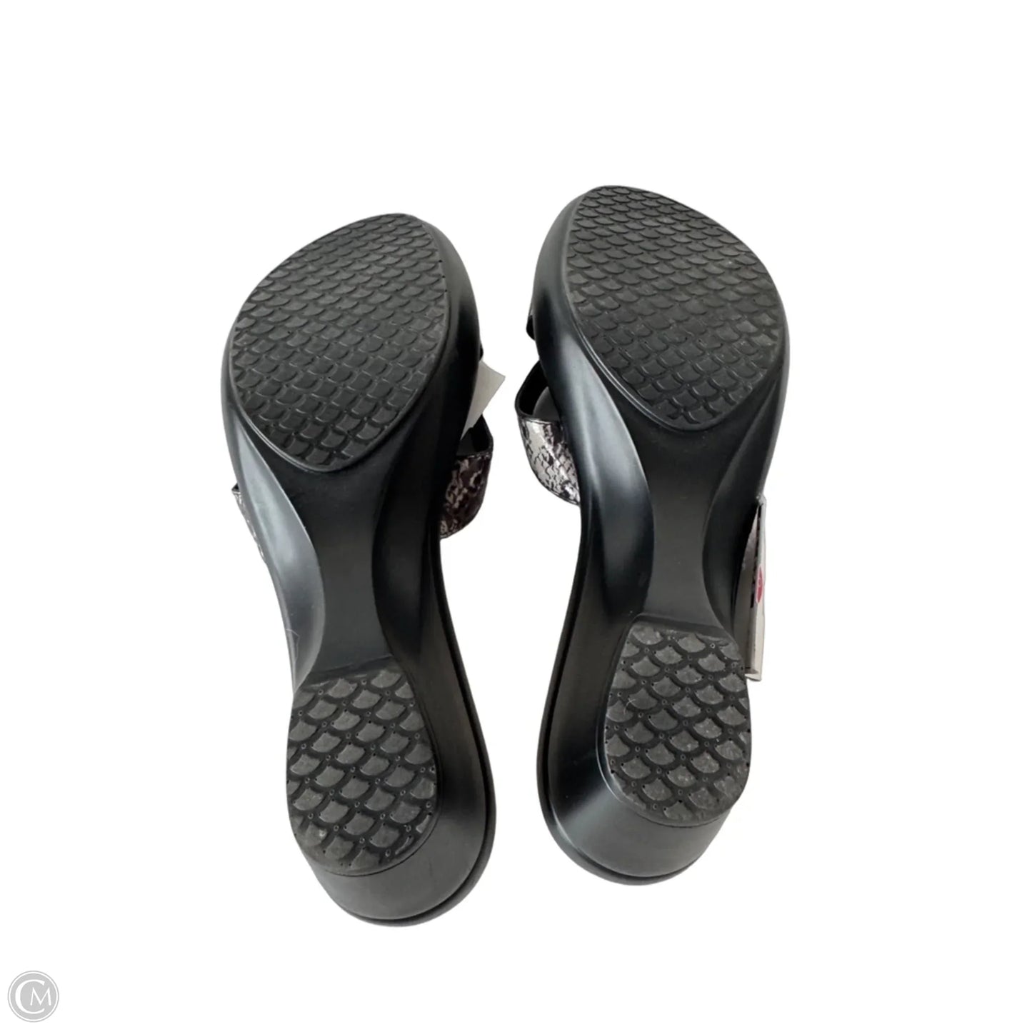 Sandals Heels Wedge By Cmc In Snakeskin Print, Size: 8.5