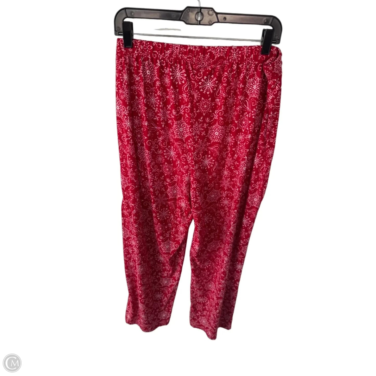 Pajamas 2pc By Clothes Mentor In Red & White, Size: L