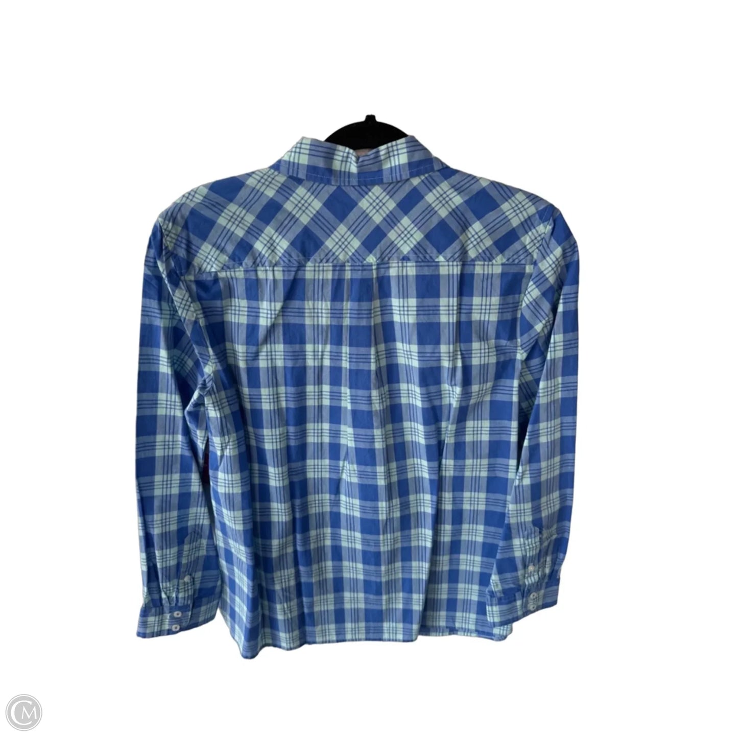 Blouse Long Sleeve By Talbots In Blue & Green, Size: Lp
