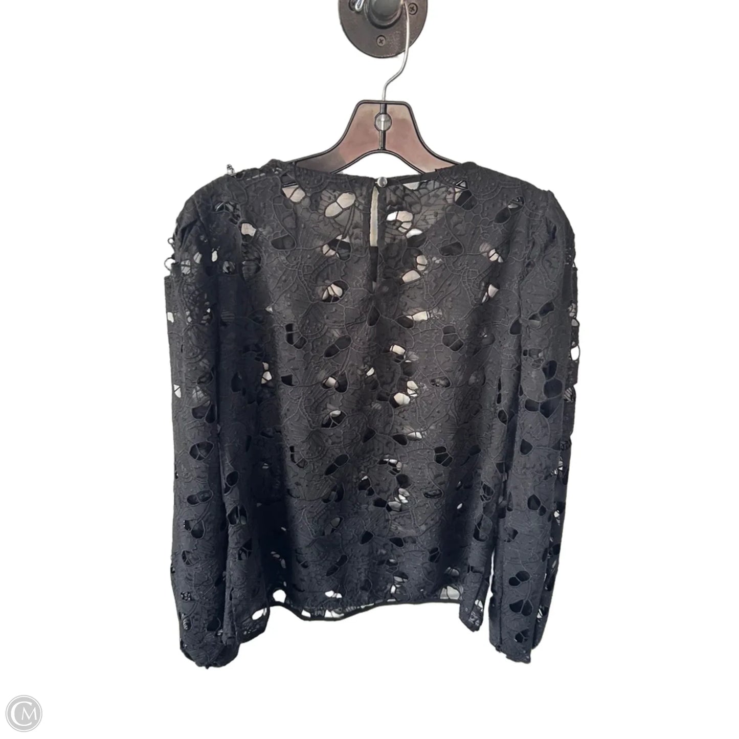 Blouse Long Sleeve By White House Black Market In Black, Size: 6