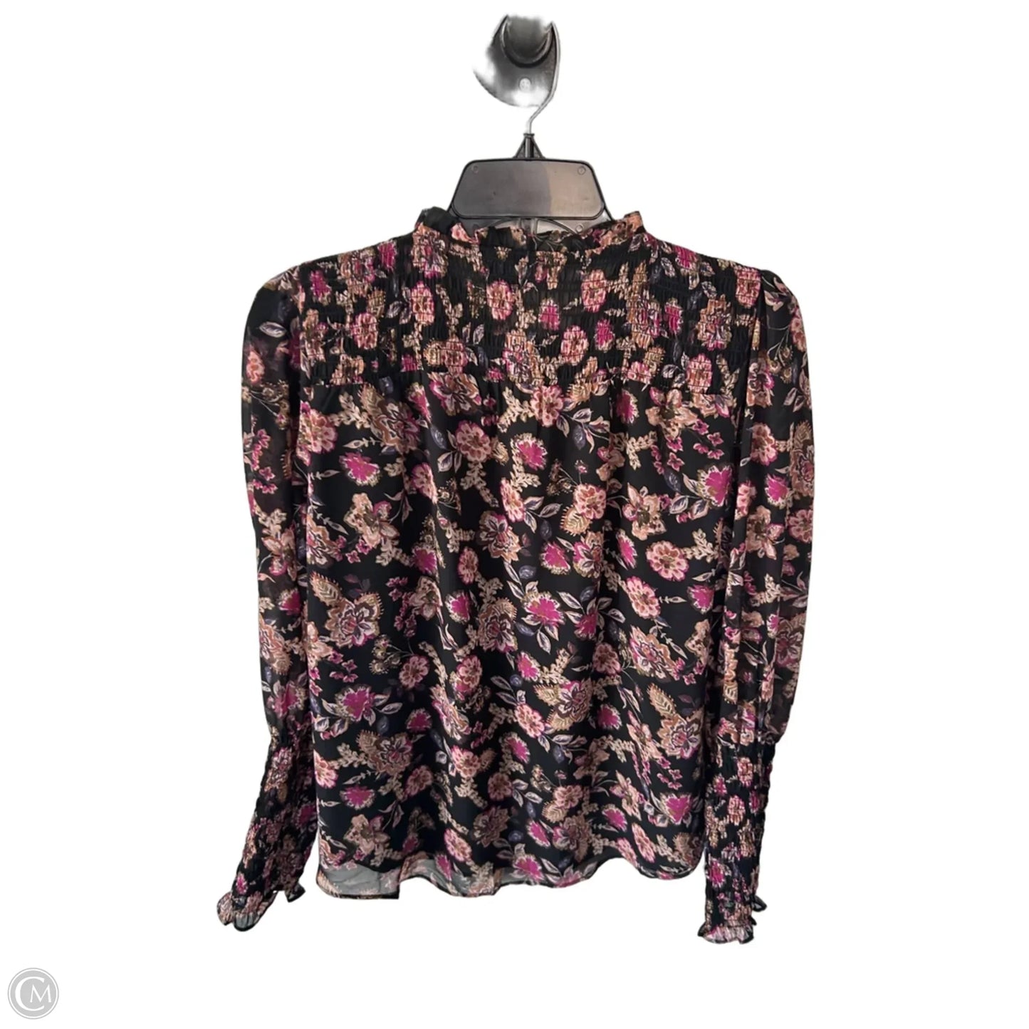 Blouse Long Sleeve By 1.state In Black & Tan, Size: M