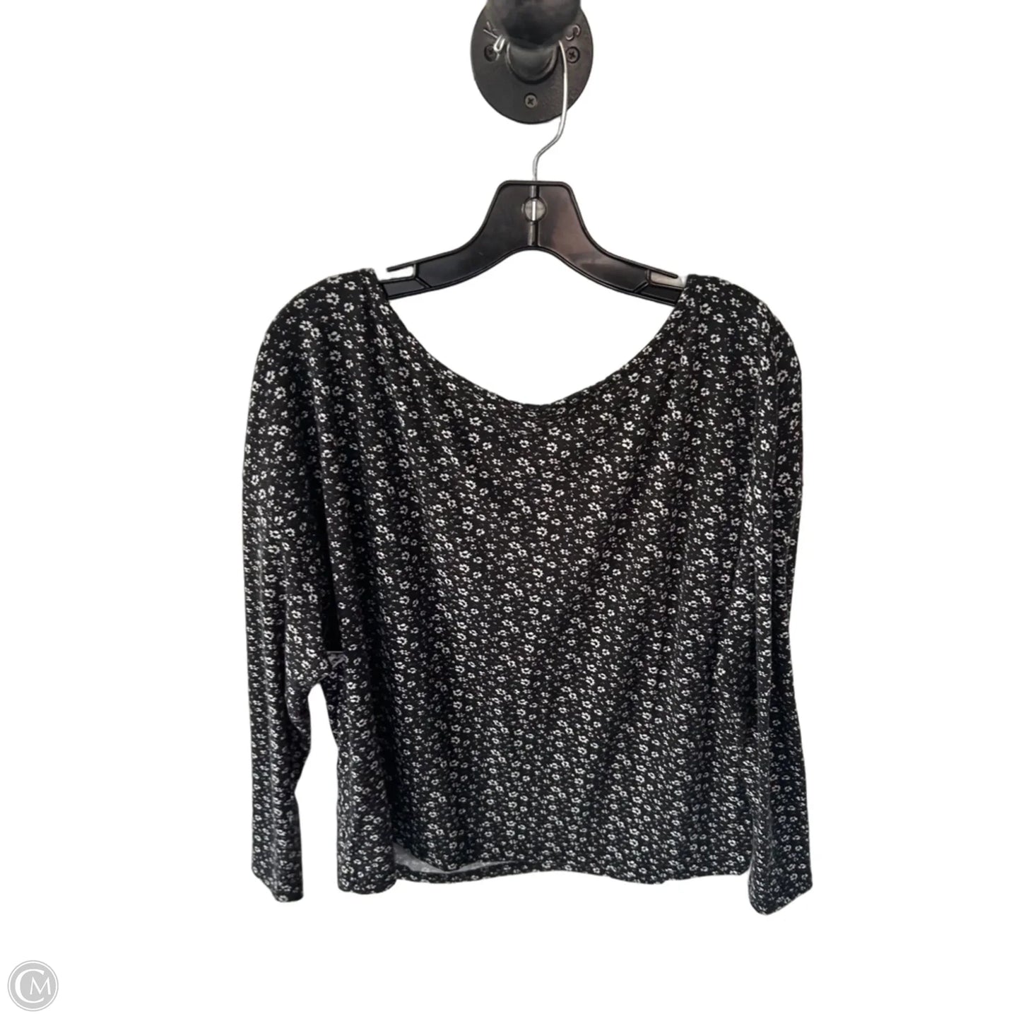 Top Long Sleeve By Clothes Mentor In Black & White, Size: L