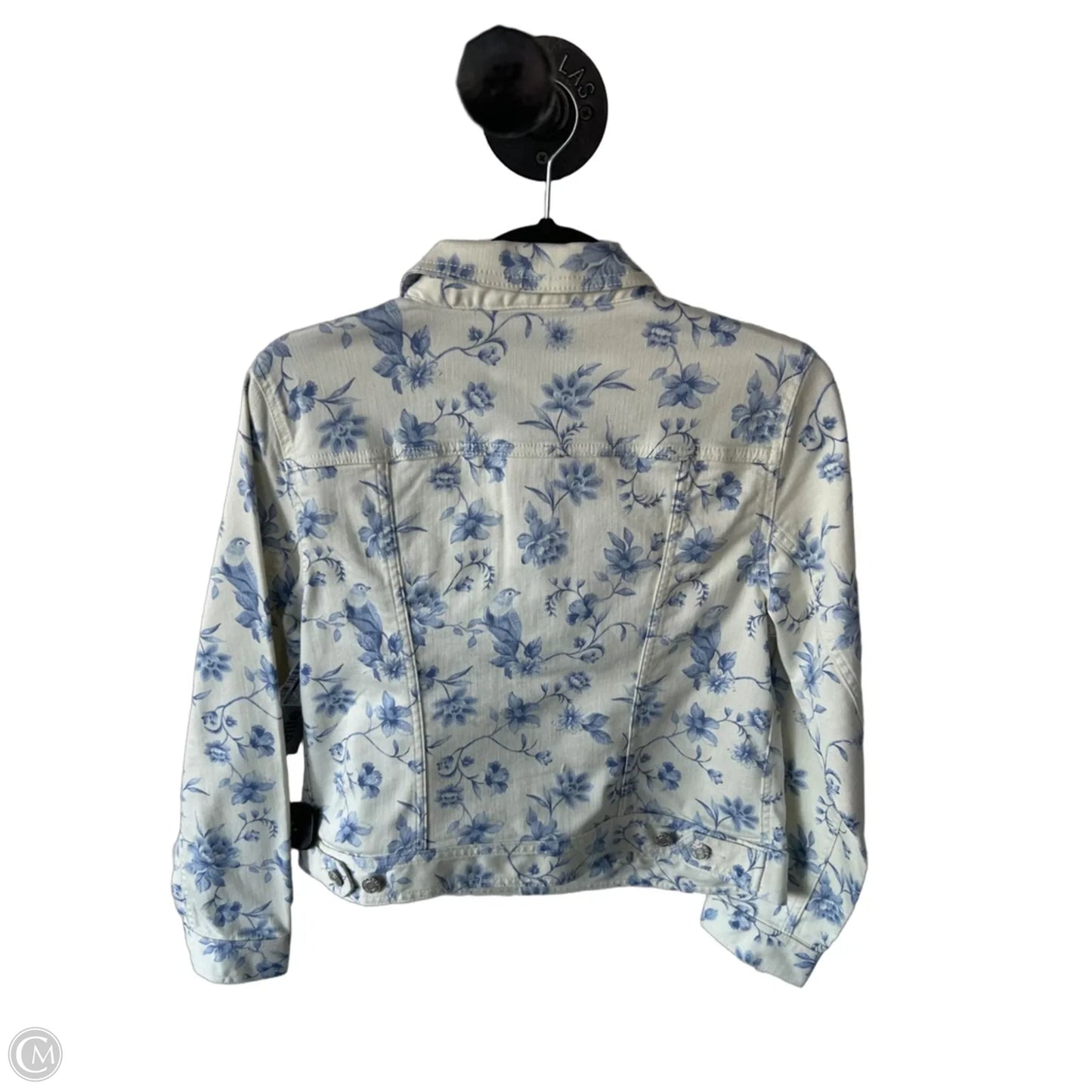 Jacket Denim By Talbots In Cream Denim, Size: Mp