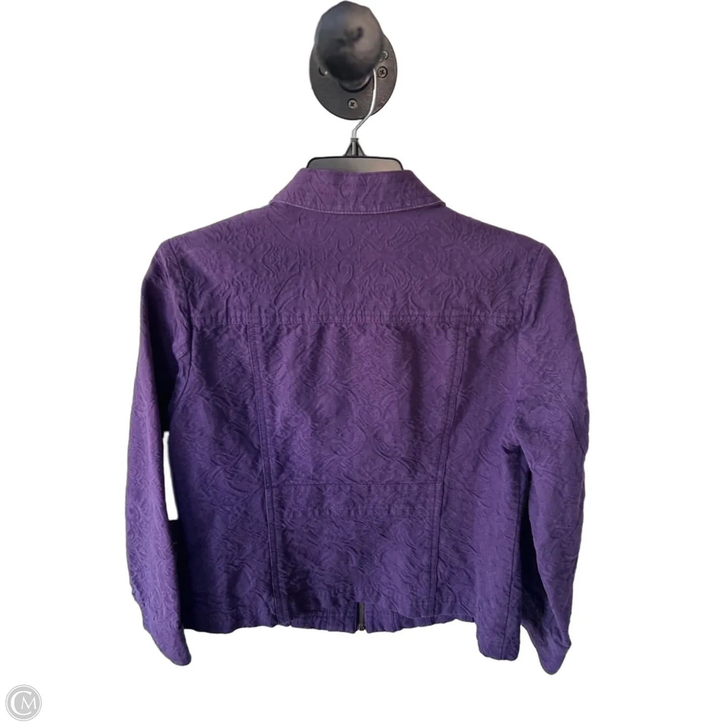 Jacket Denim By Coldwater Creek In Purple, Size: Lp