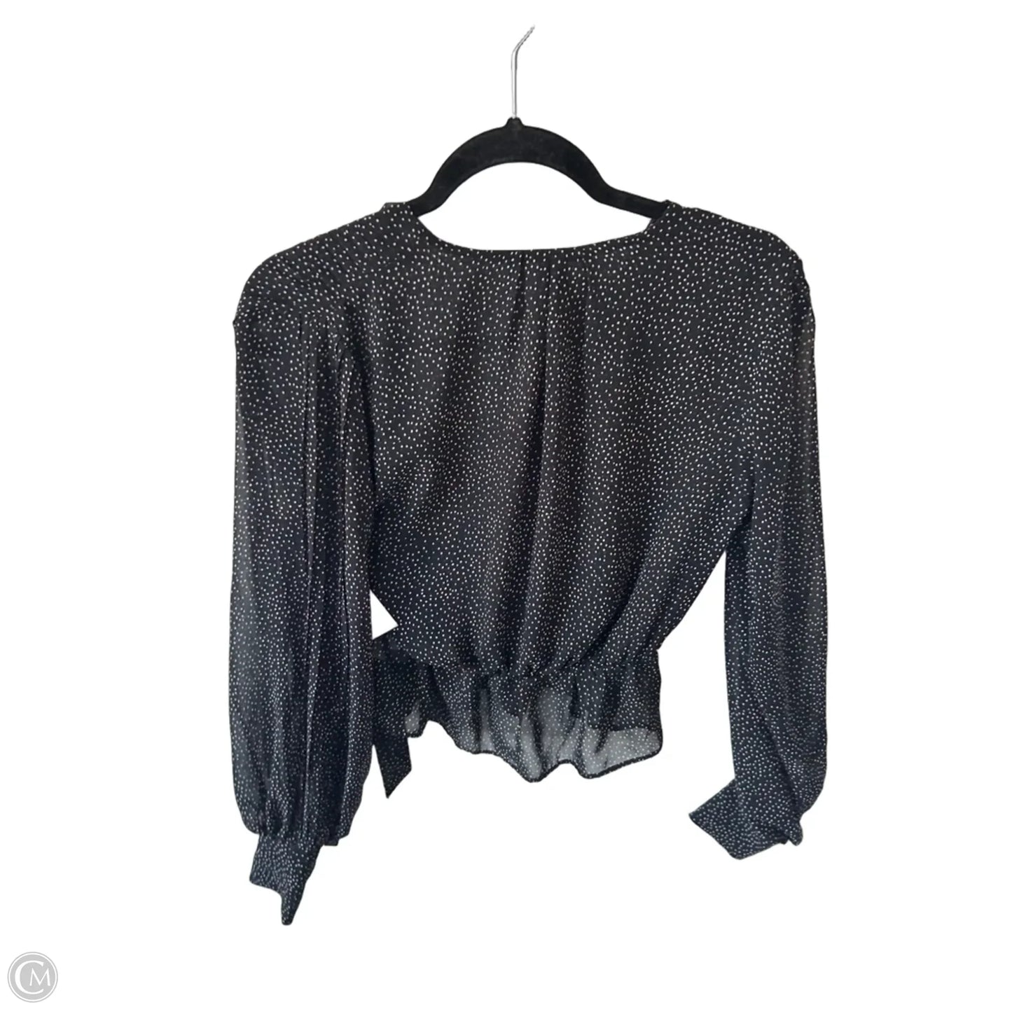 Blouse Long Sleeve By Express In Black, Size: Xs