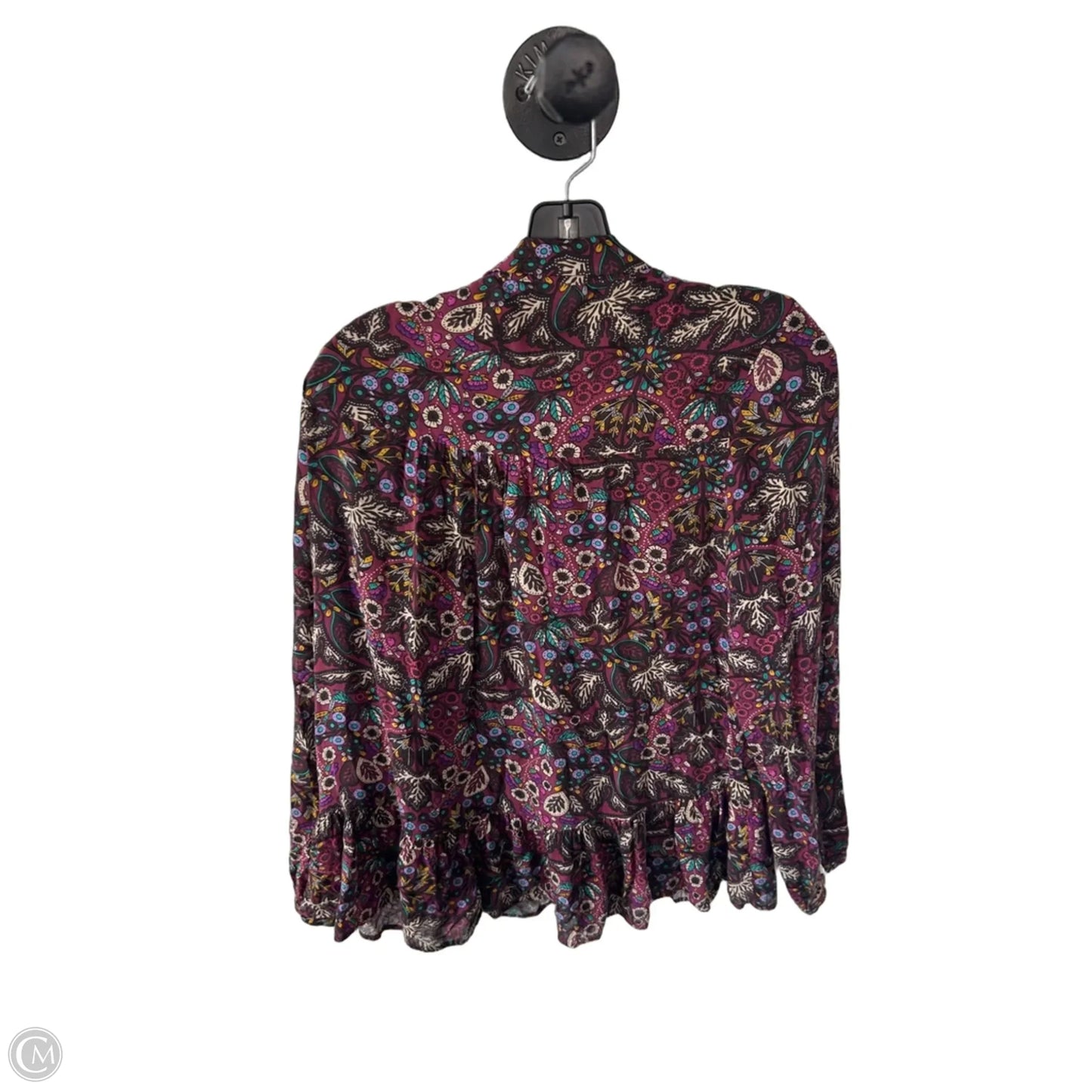 Blouse Long Sleeve By Maeve In Red, Size: S