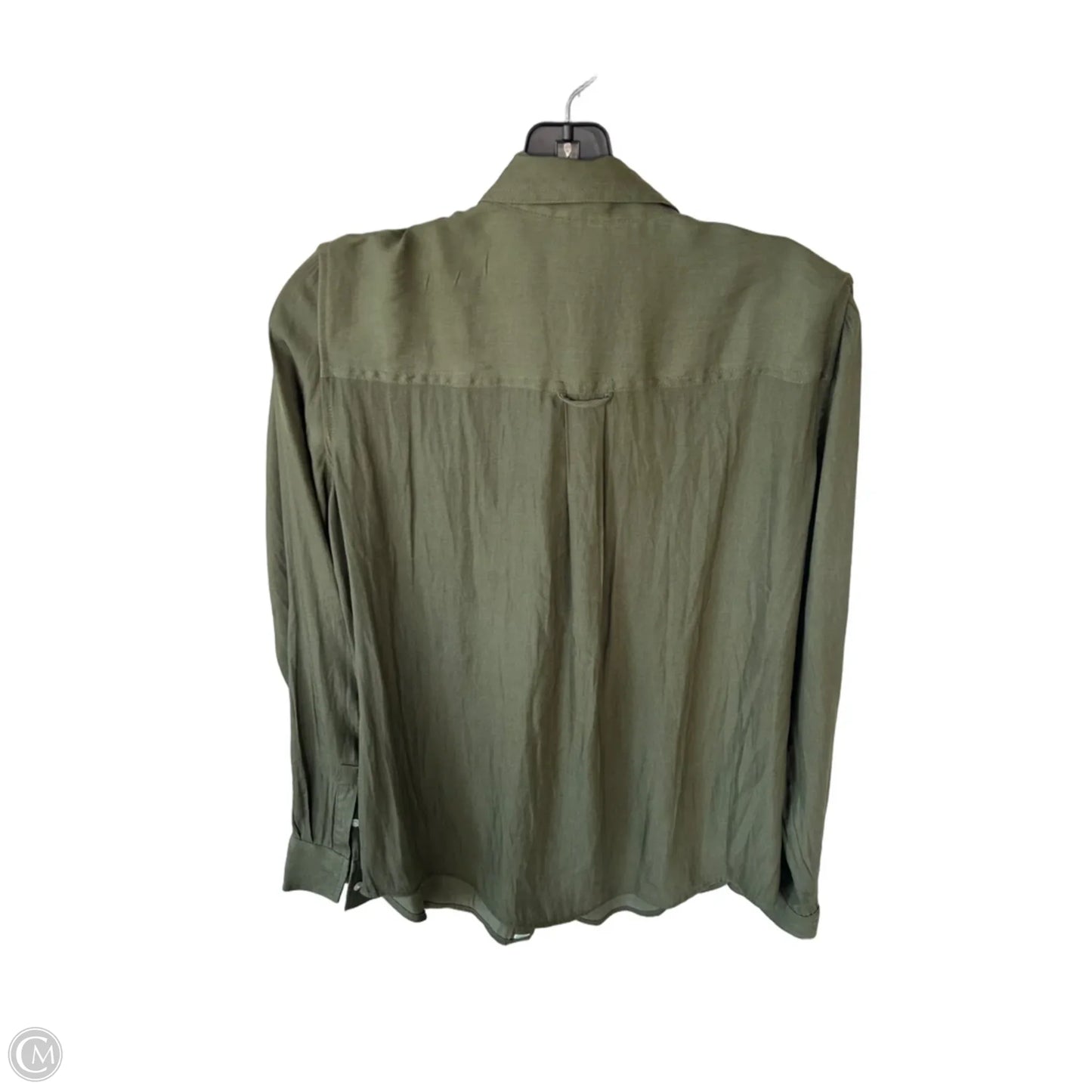 Blouse Long Sleeve By Banana Republic In Green, Size: M