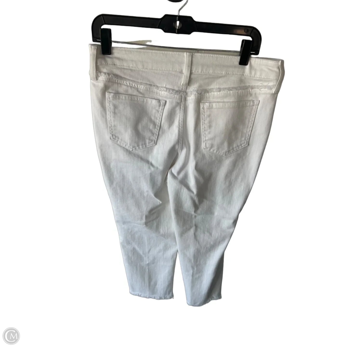 Jeans Cropped By Chicos In White Denim, Size: 6