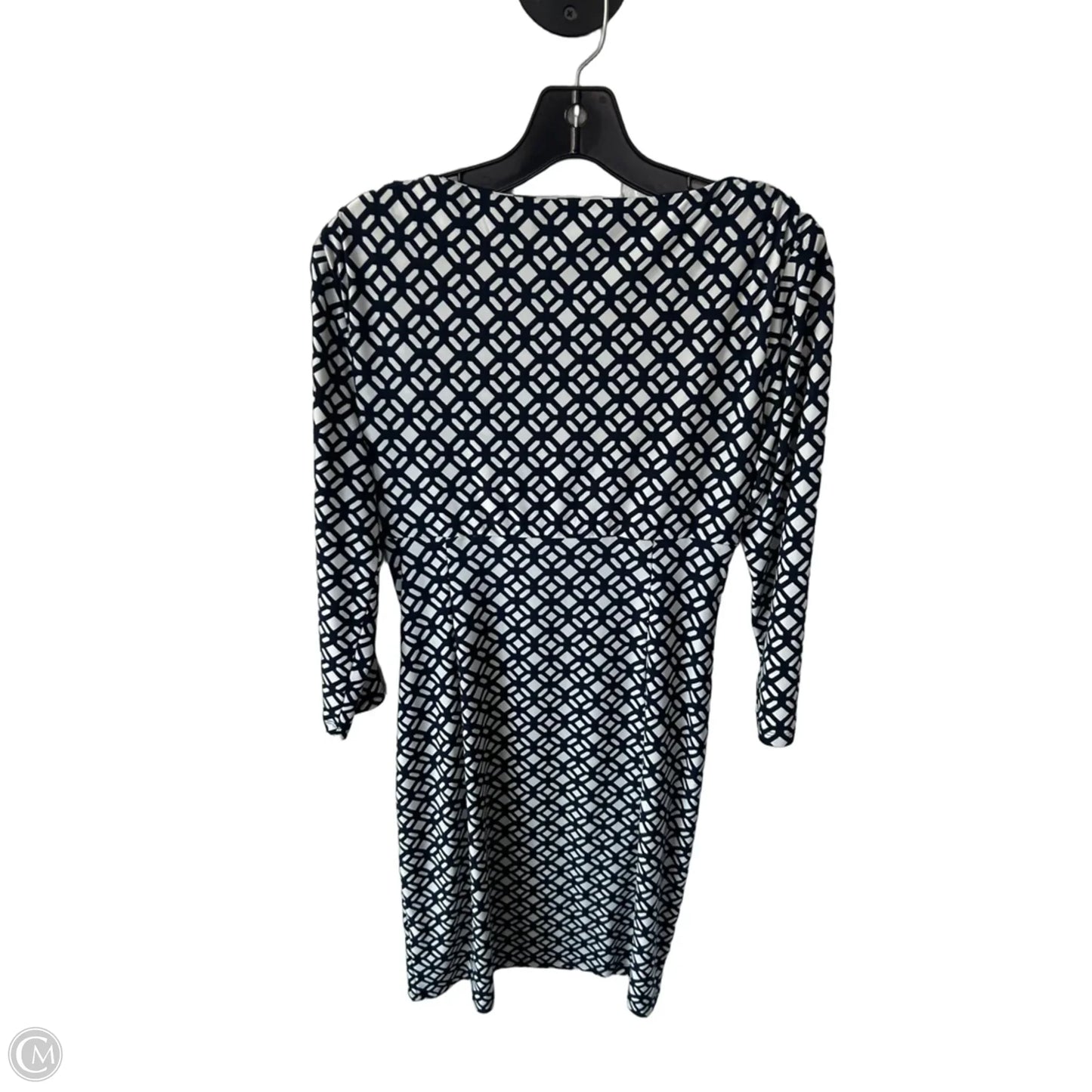 Dress Work By Lauren By Ralph Lauren In Blue & White, Size: S