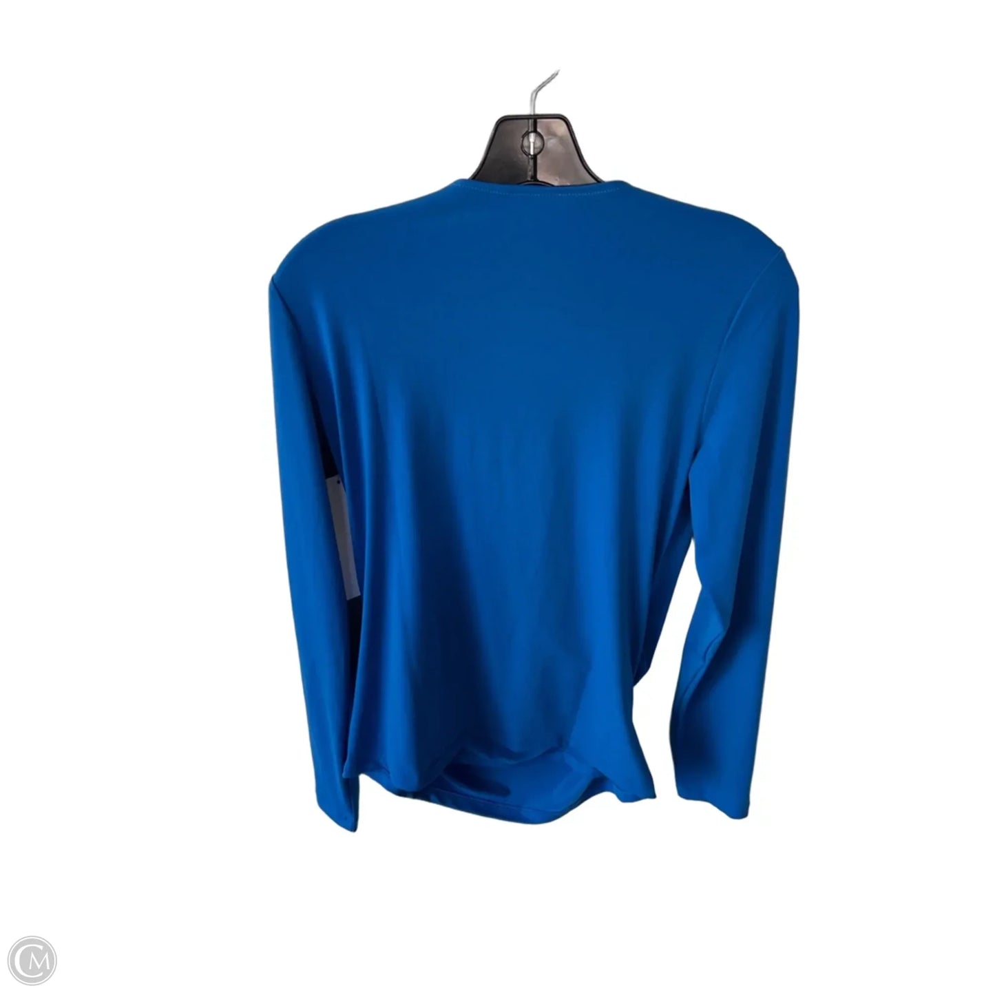 Blouse Long Sleeve By Ann Taylor In Blue, Size: M