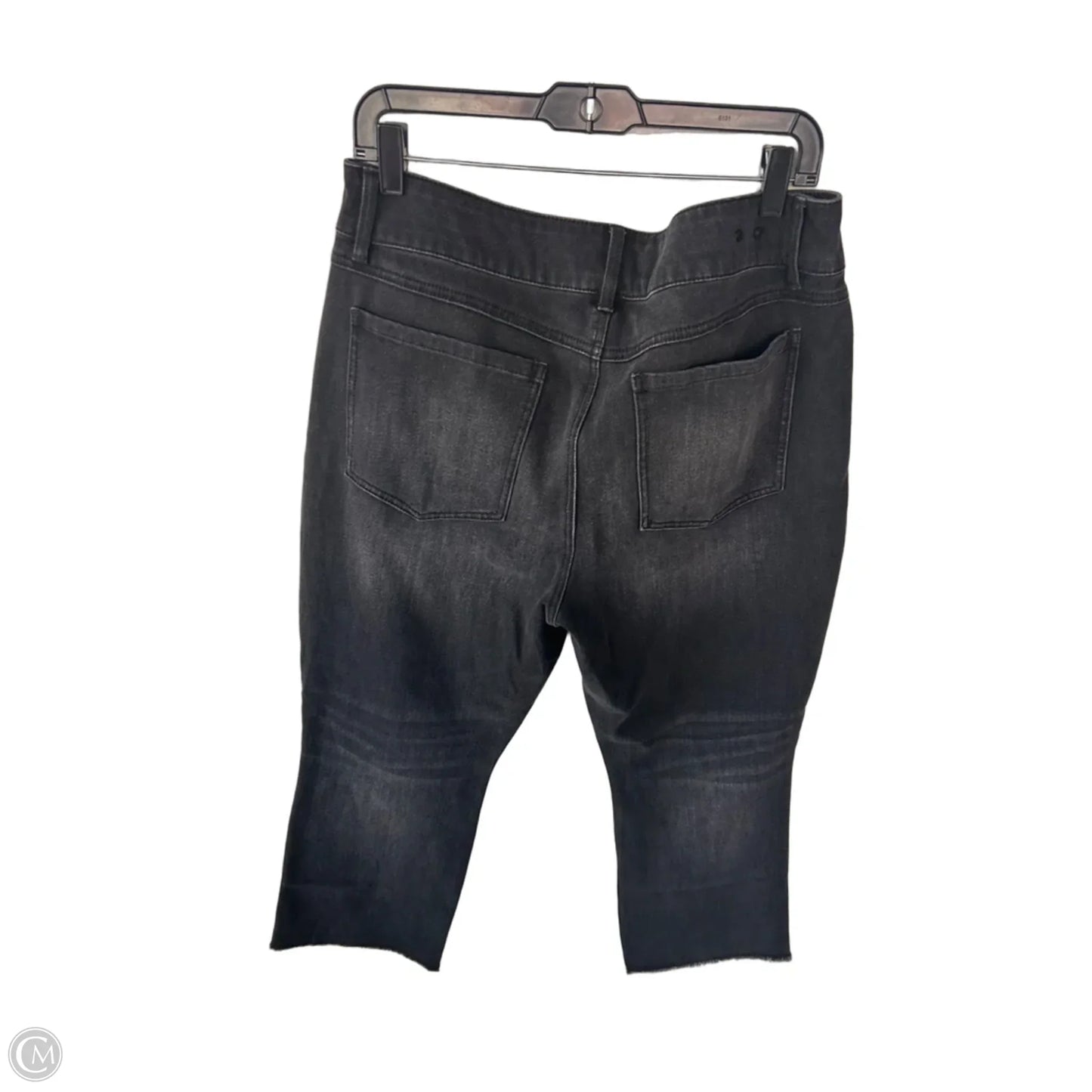 Jeans Cropped By Cabi In Black Denim, Size: 14