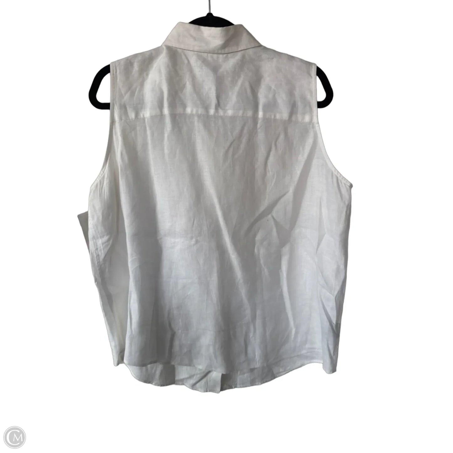 Blouse Sleeveless By Lauren By Ralph Lauren In White, Size: 1x