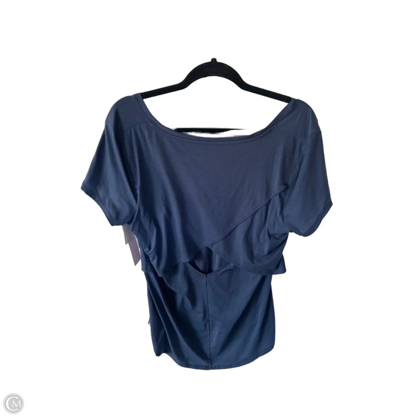 Athletic Top Short Sleeve By Athleta In Blue, Size: L